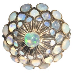 New Old Stock Lady's 14 karat Yellow Gold Princess Opal Ring Circa 1960s