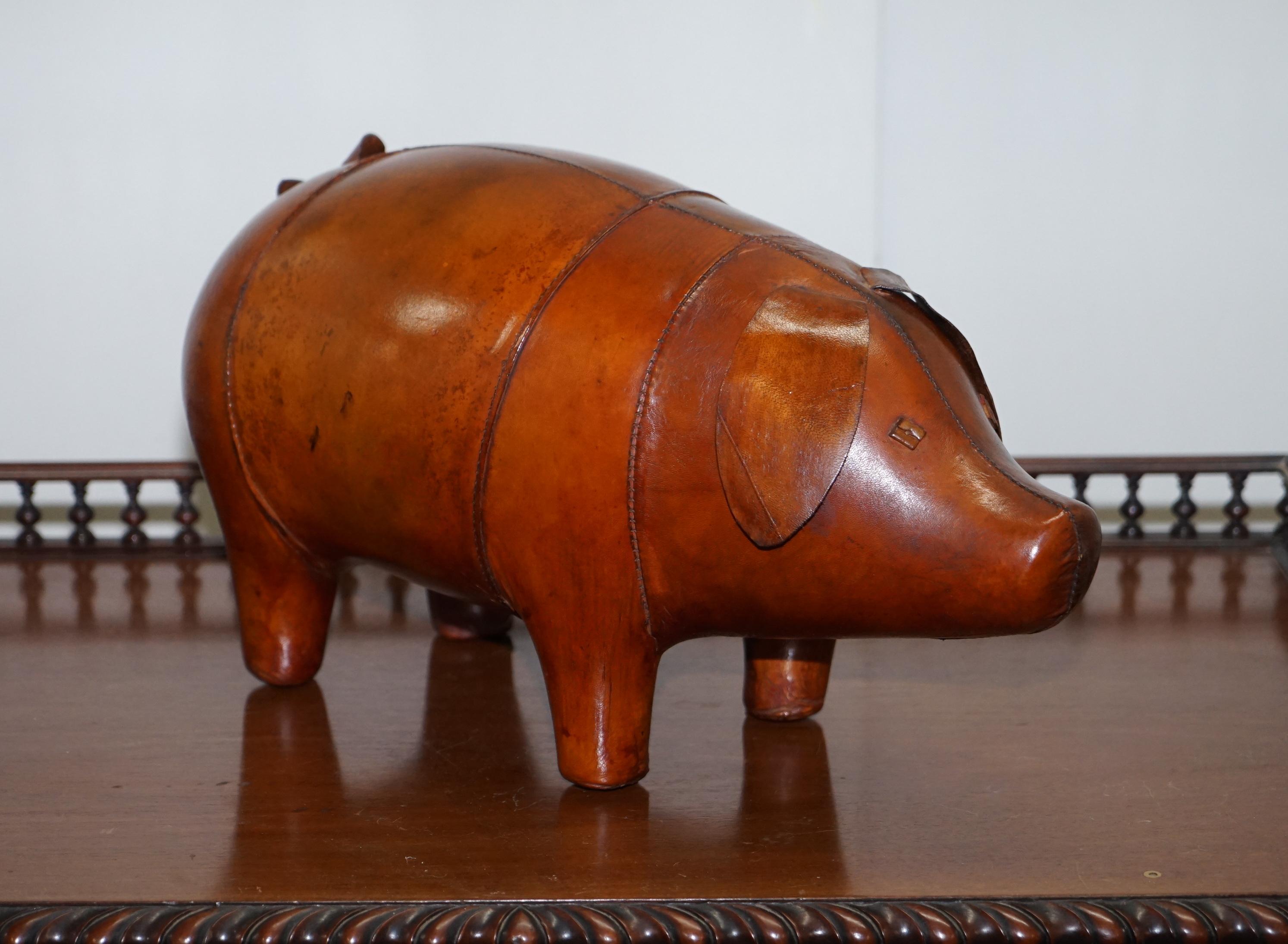 We are delighted to offer this absolutely sublime new old stock Liberty’s London Omersa style brown leather hand dyed Pig footstool

These come in varying sizes there is a quite unpractical extra large size which is around a meter wide that’s more