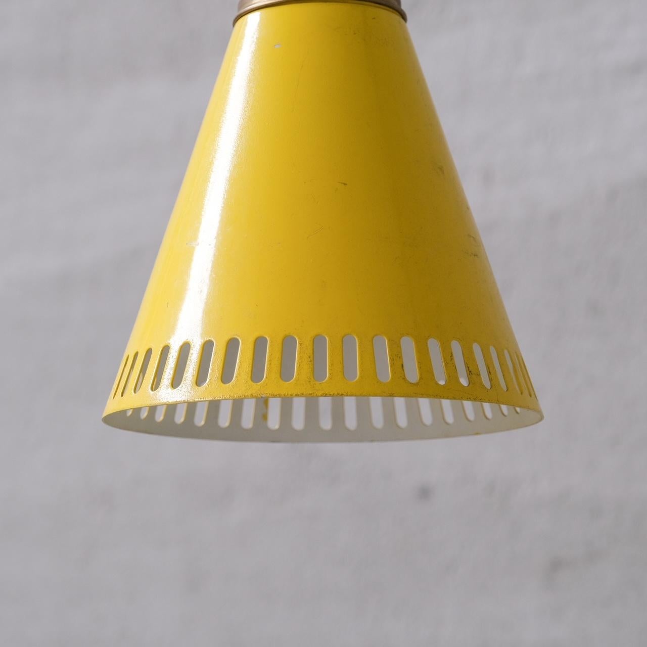New Old Stock Mid-Century Metal Pendant Shade Lights (6 available) In Good Condition For Sale In London, GB
