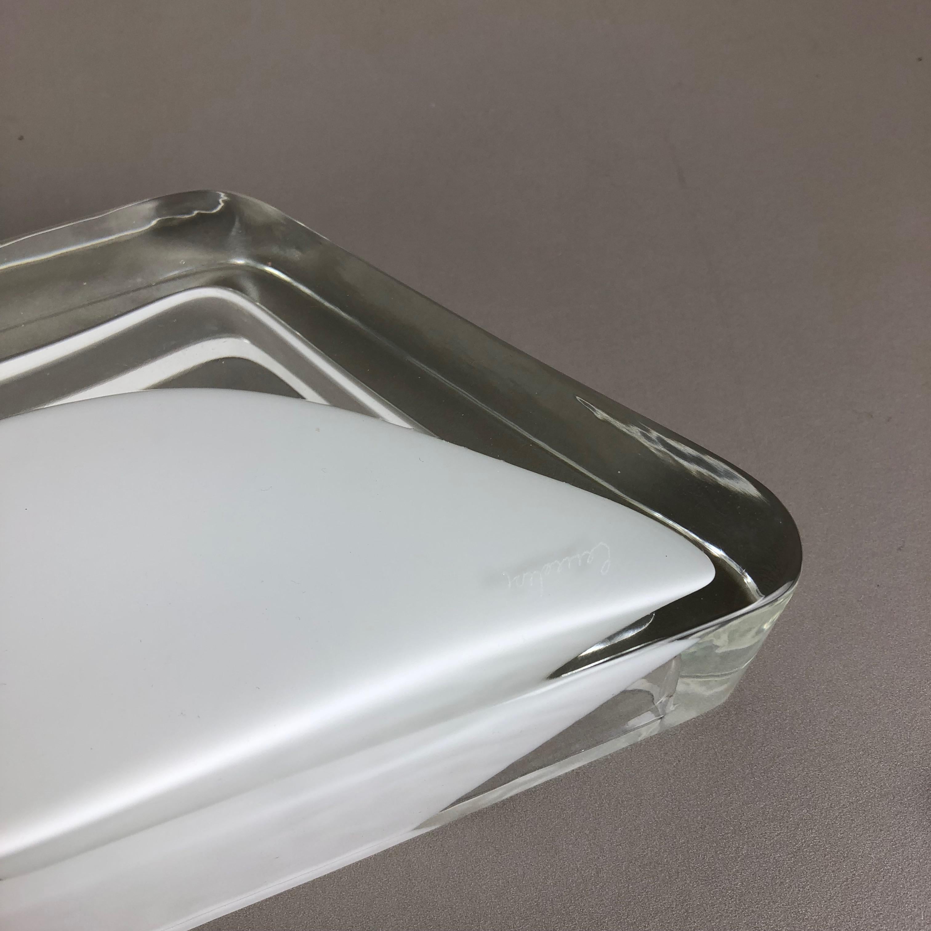 Article:

Murano glass shell element


Design:

Antonio da Ros


Producer:

Cenedese Vetri (marked underneath the bowl)


Origin:

Murano, Italy


Decade:

1960s-1970s


This original glass shell was produced in the