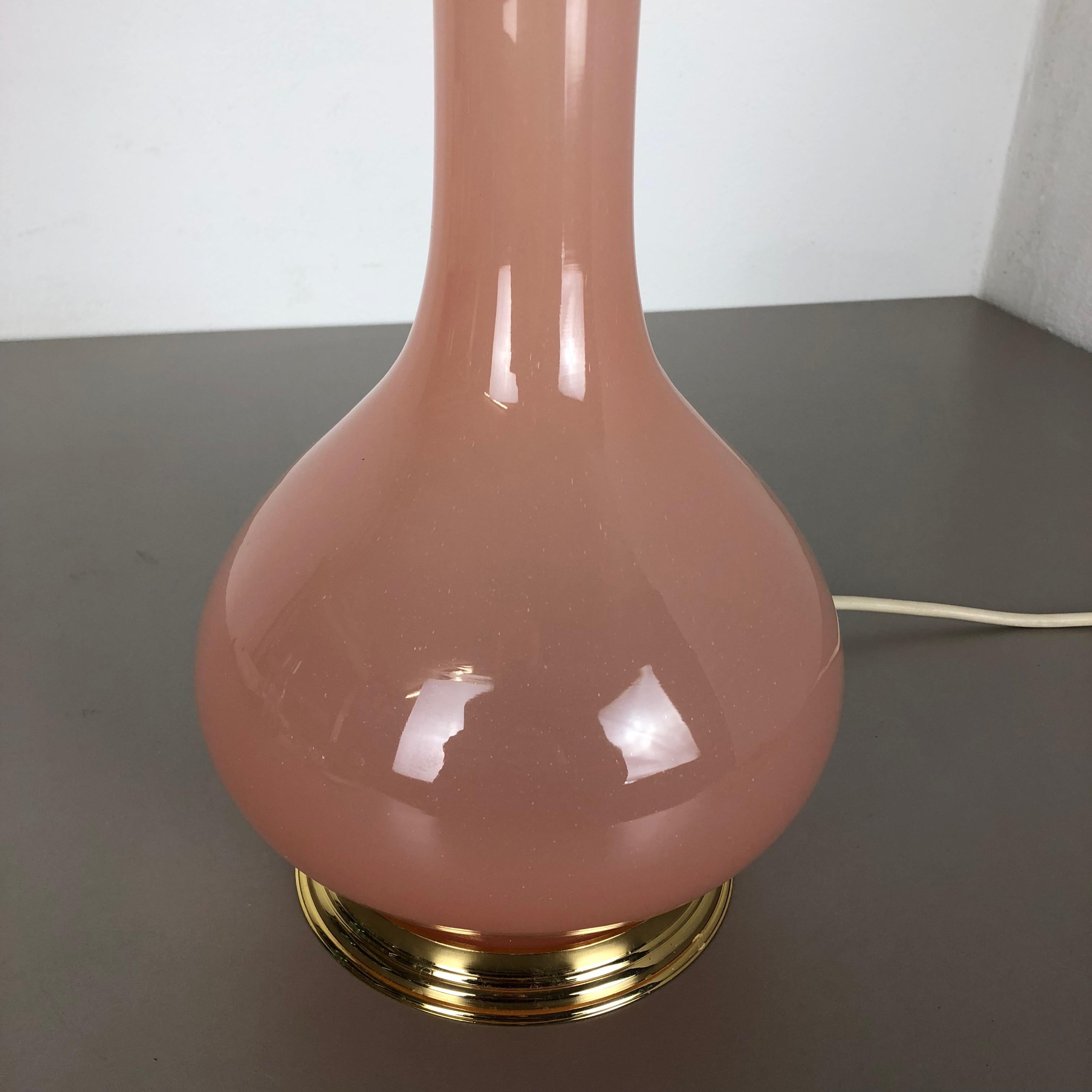 New Old Stock Opaline Murano Glass Table Light by Cenedese Vetri, Italy, 1960 For Sale 3