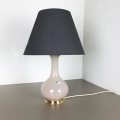Vecchio stock, Lampada da tavolo in vetro di Murano opalino di Cenedese Vetri, Italia, 1960