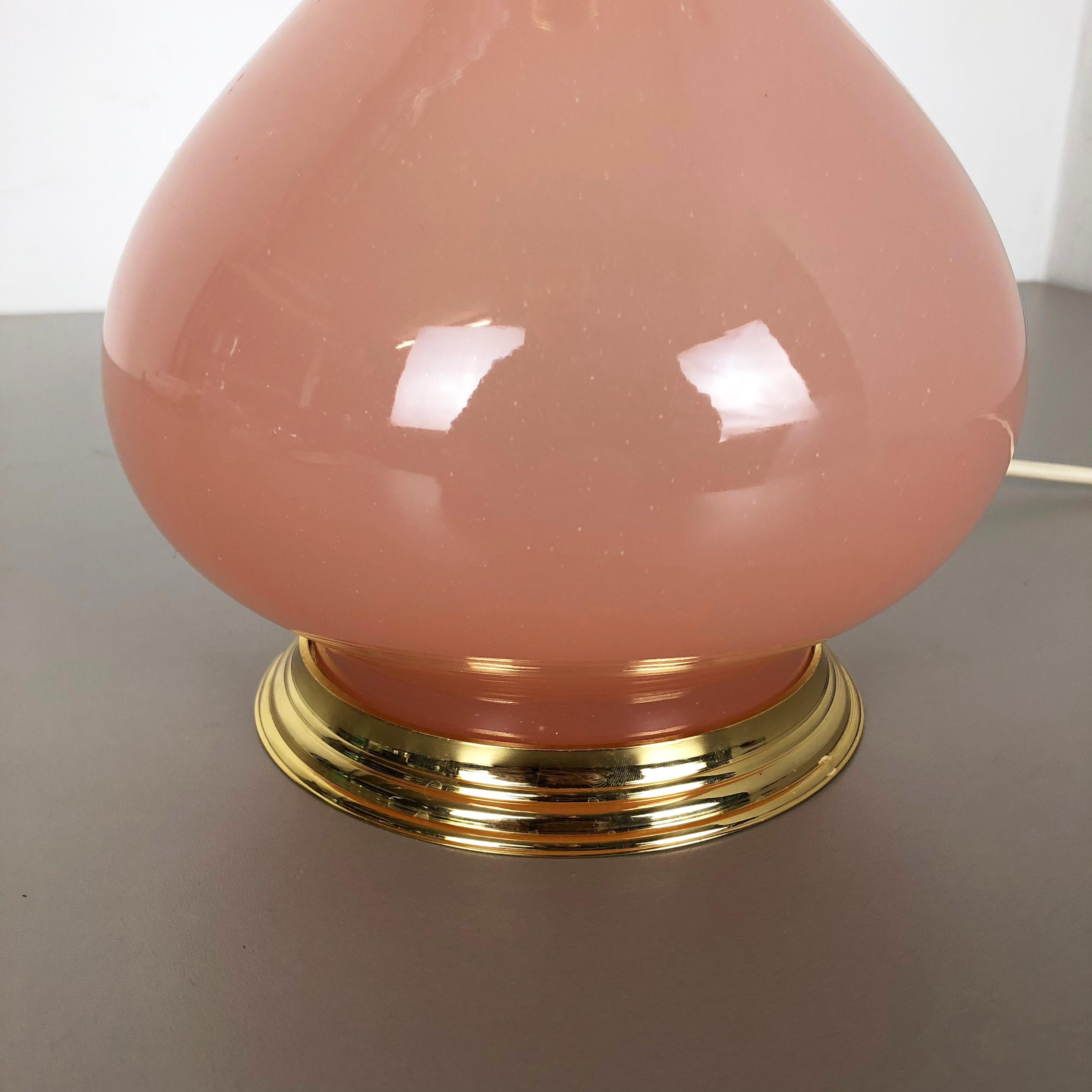New Old Stock Opaline Murano Glass Table Light by Cenedese Vetri, Italy, 1960 For Sale 2