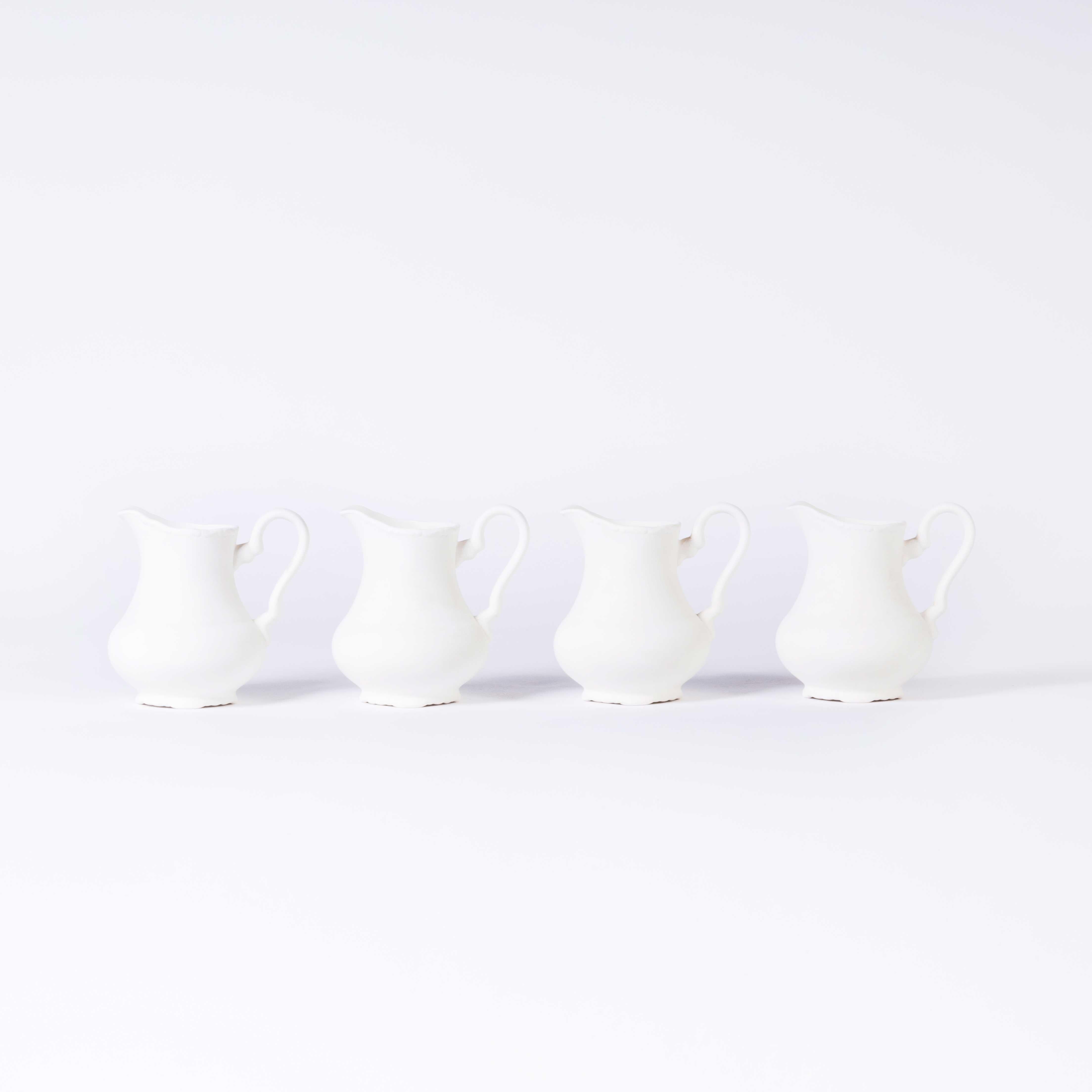New Old Stock Raw Ceramic Small White Jug For Sale 2