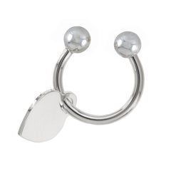 New Old Stock Silver Tiffany & Co Keyring with Heart Charm (Porte-clés en argent Tiffany & Co avec breloque en forme de cœur)