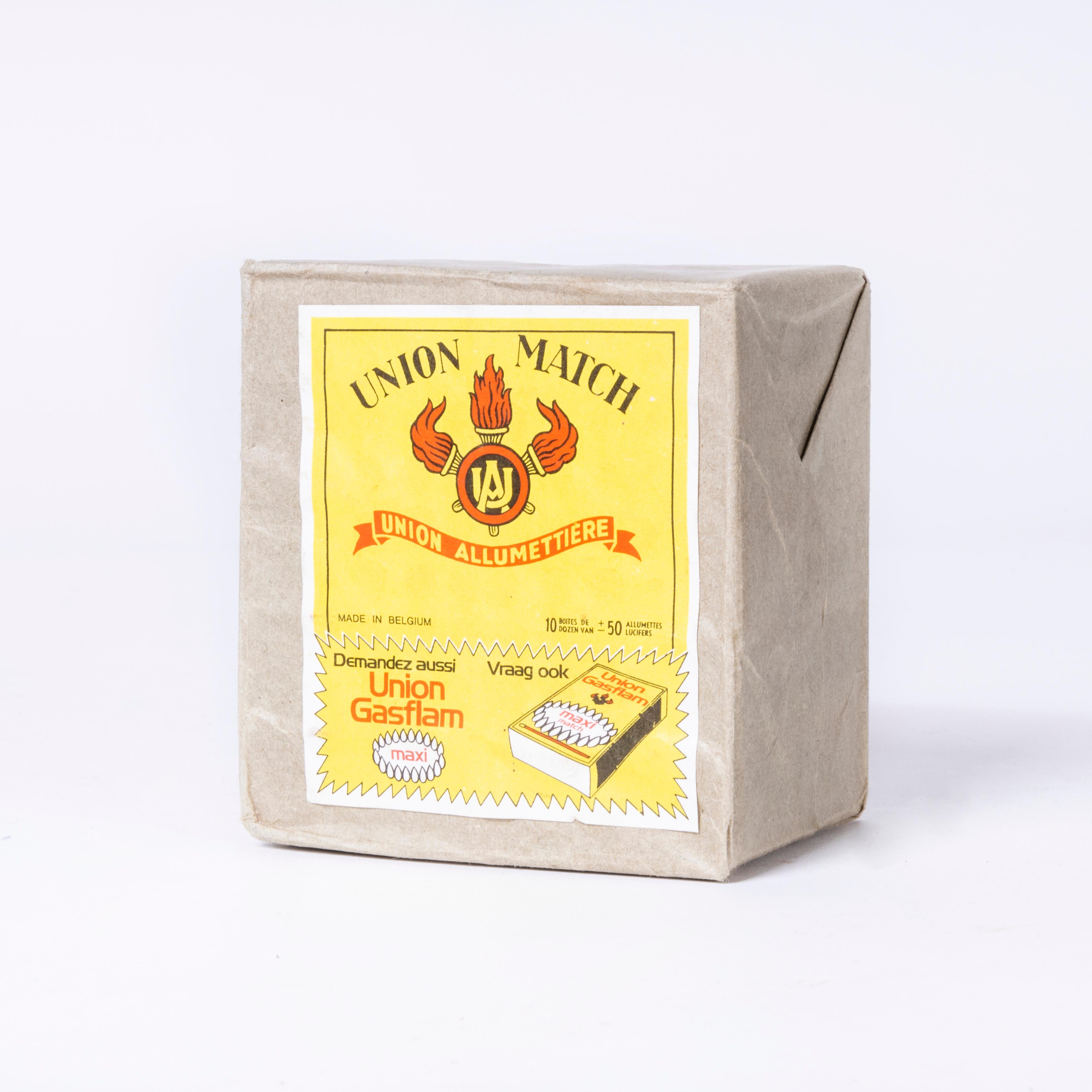 New Old Stock - Union Matches Good Quantity Available. Listing is for one pack. Pink Matches with a mustard tip. Made in Belgium, Never used. Each match box is a new condition with the Union match design on the front. Each wrapped pack contains 10