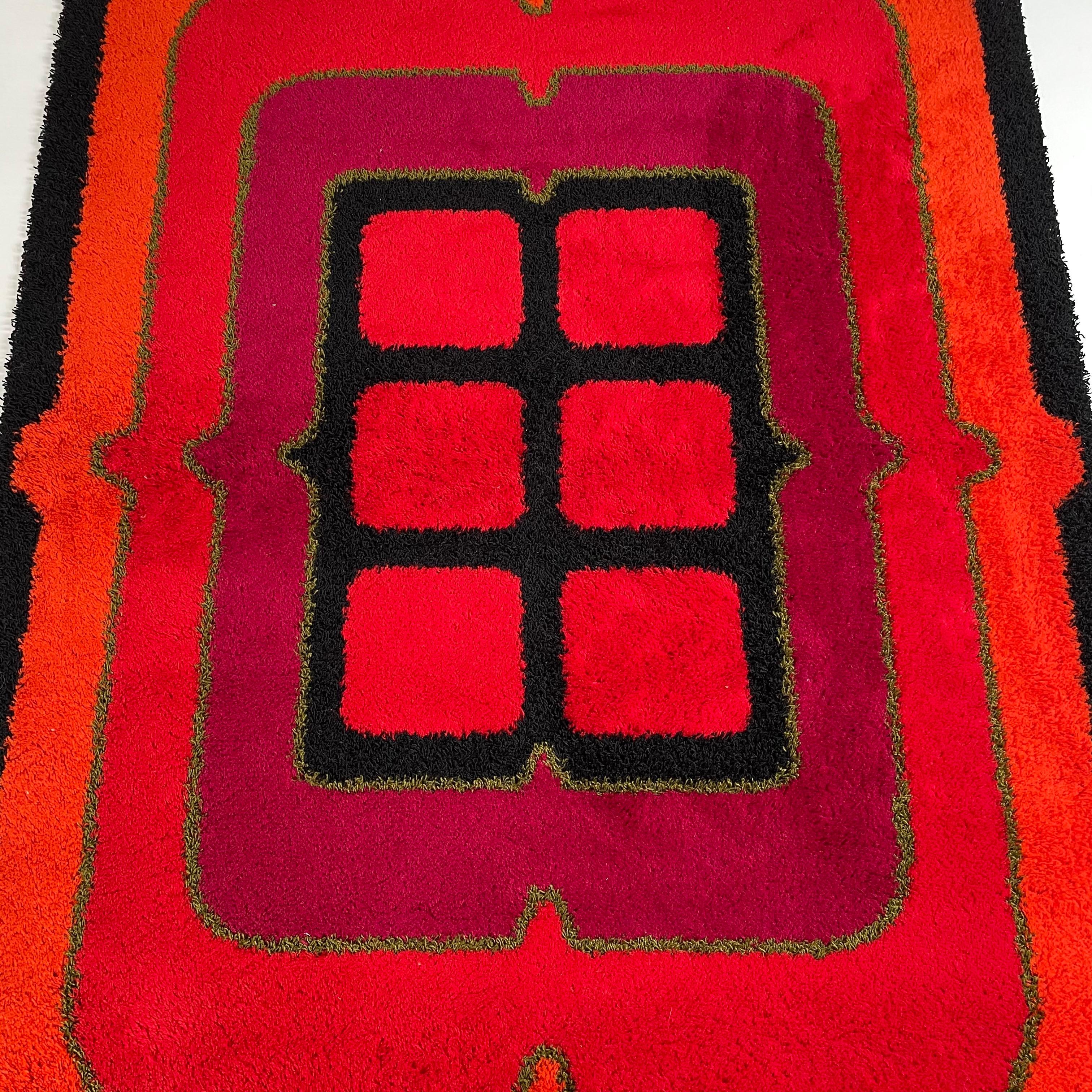 New Old Stock Wool Rya Rug Tapestry 