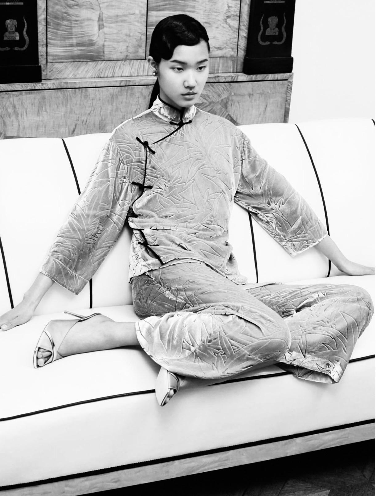 NEW Olivia Von Halle Chinese-Inspired Velvet Loungewear Homewear Suit M For Sale 8