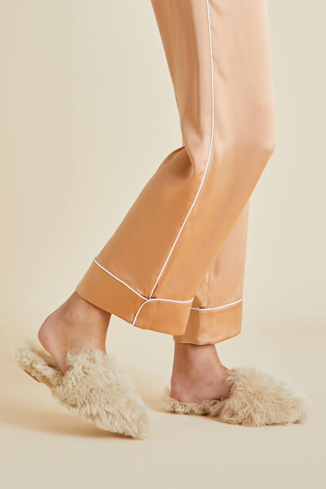 De las mujeres NUEVO Olivia von Halle Zapatillas de piel de merino beige natural de edición limitada 37 en venta