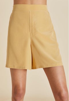 NEW Olivia Von Halle Golden Silk Top Pants Resort Leisure Lounge Ensemble Set S