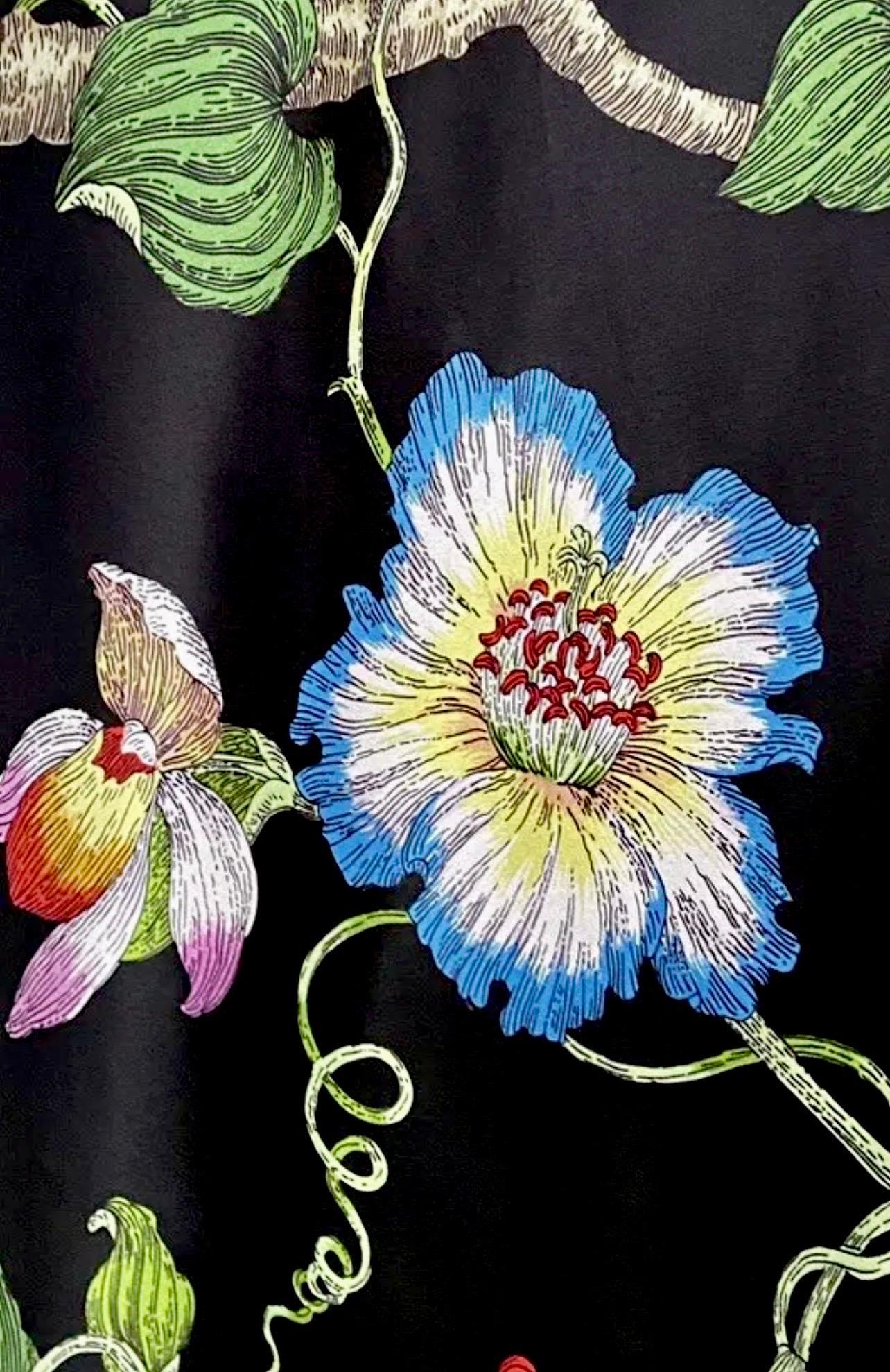 UNWORN Olivia von Halle Luxurious Silk Print Floral Maxi Dress M 3