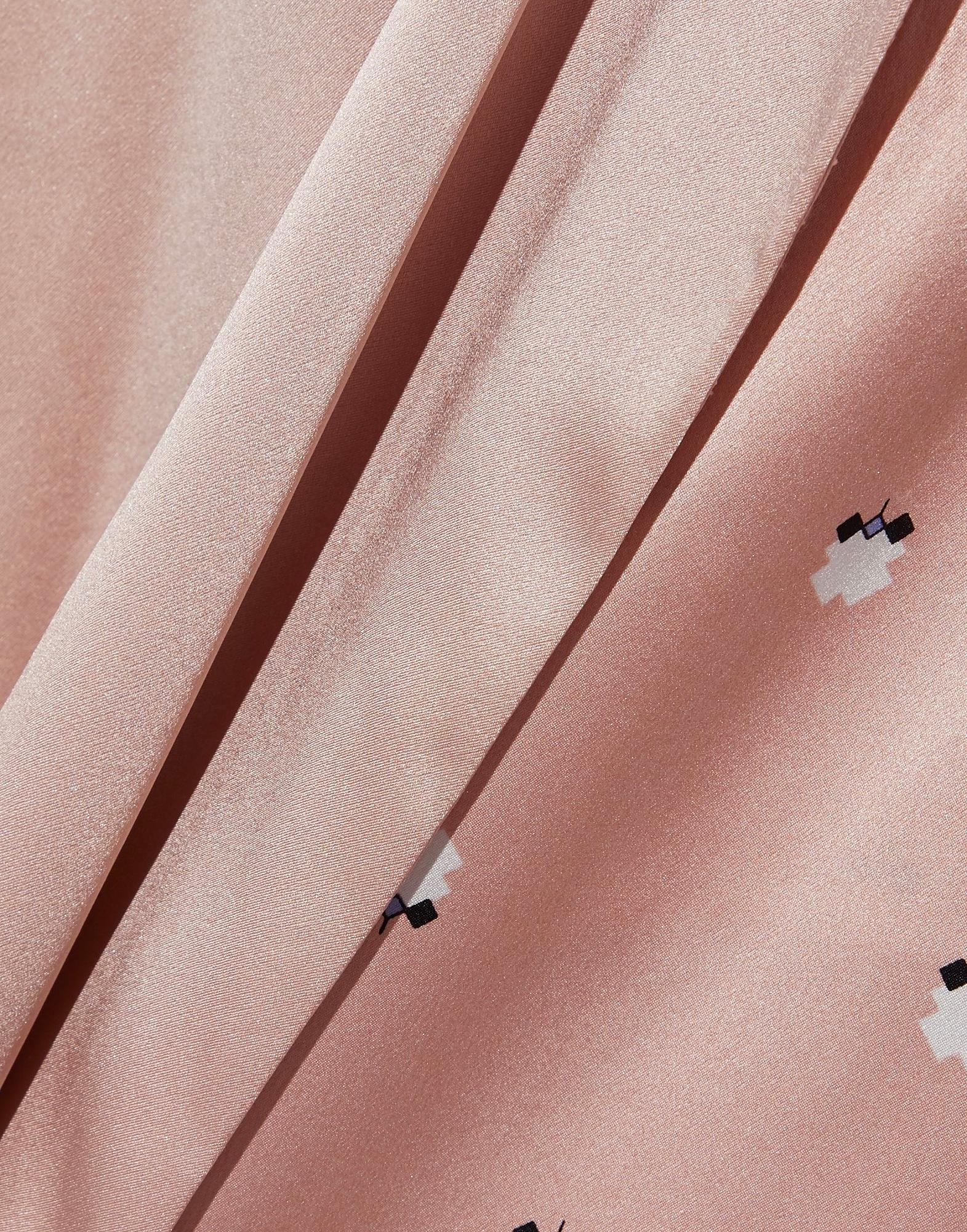 NEU Olivia von Halle Blush Pink Bedrucktes Seidenkleid aus Seide Robe M/L Damen im Angebot