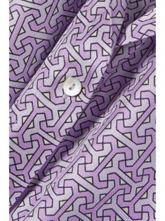 NEW Olivia Von Halle Purple Silk Twill Print Lounge Wear Suit XS