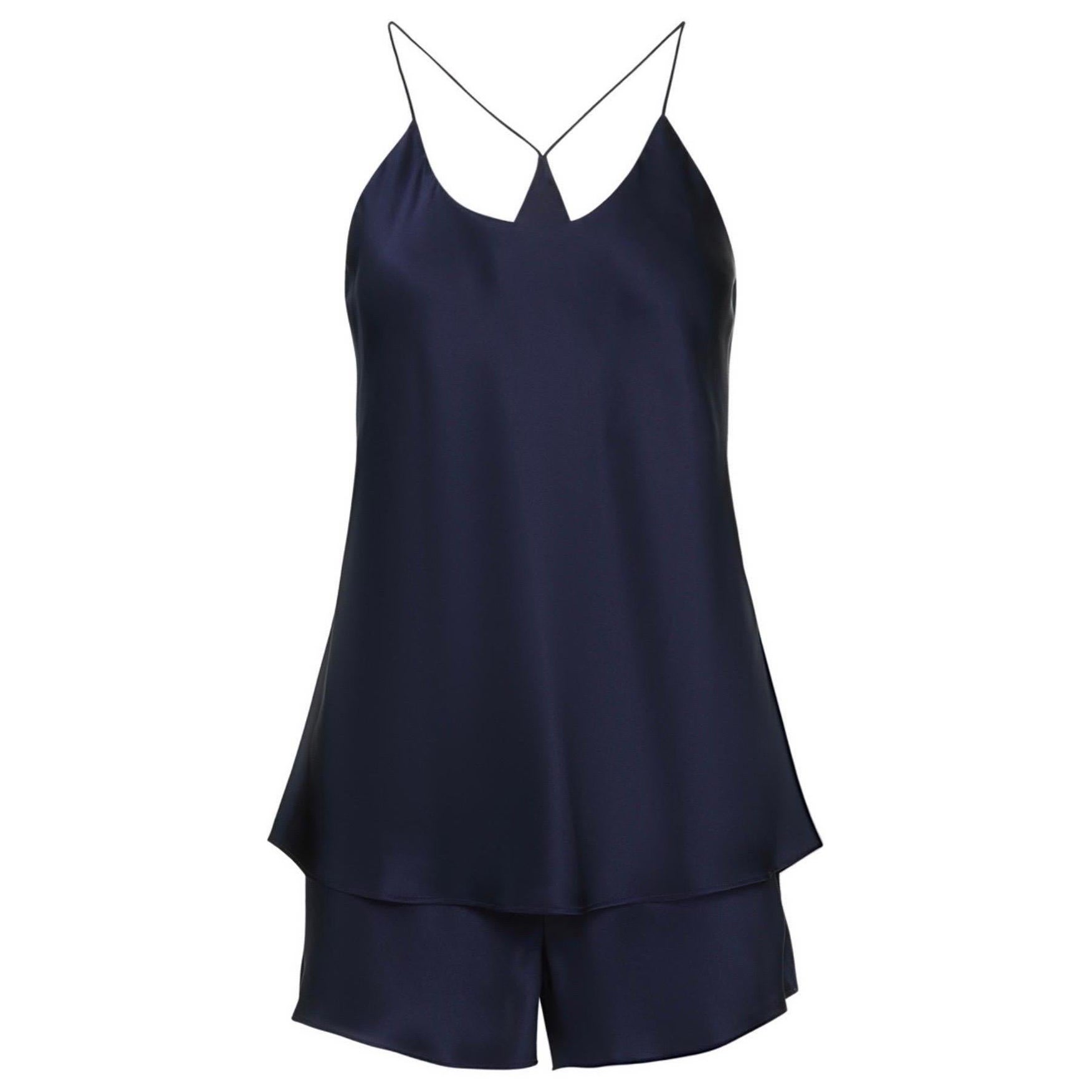 NEW Olivia Von Halle Silk Camisole Top & Shorts Ensemble S