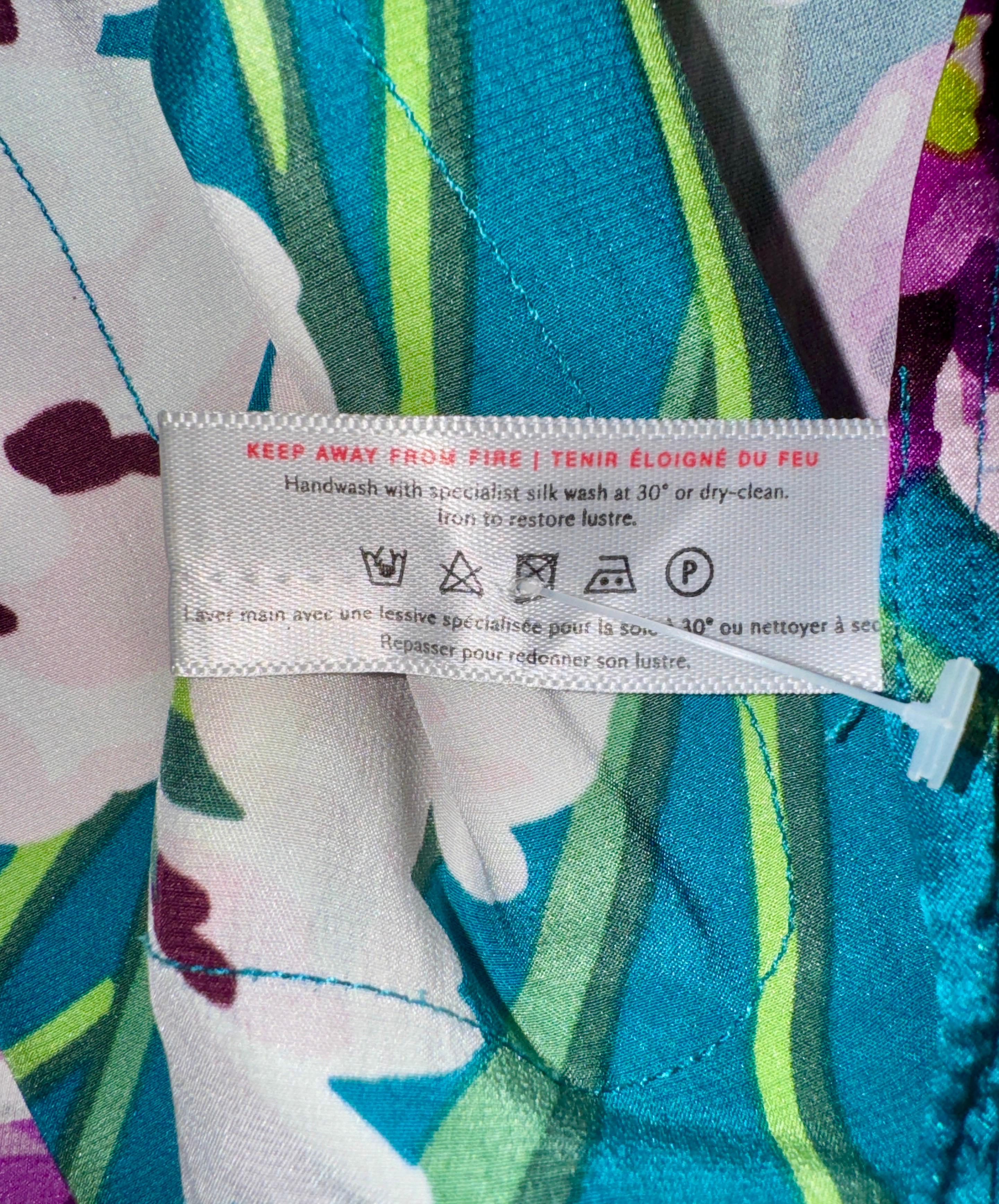 NEW Olivia Von Halle Silk Floral Print Lounge Home Sleep Wear Suit XS/1 For Sale 5