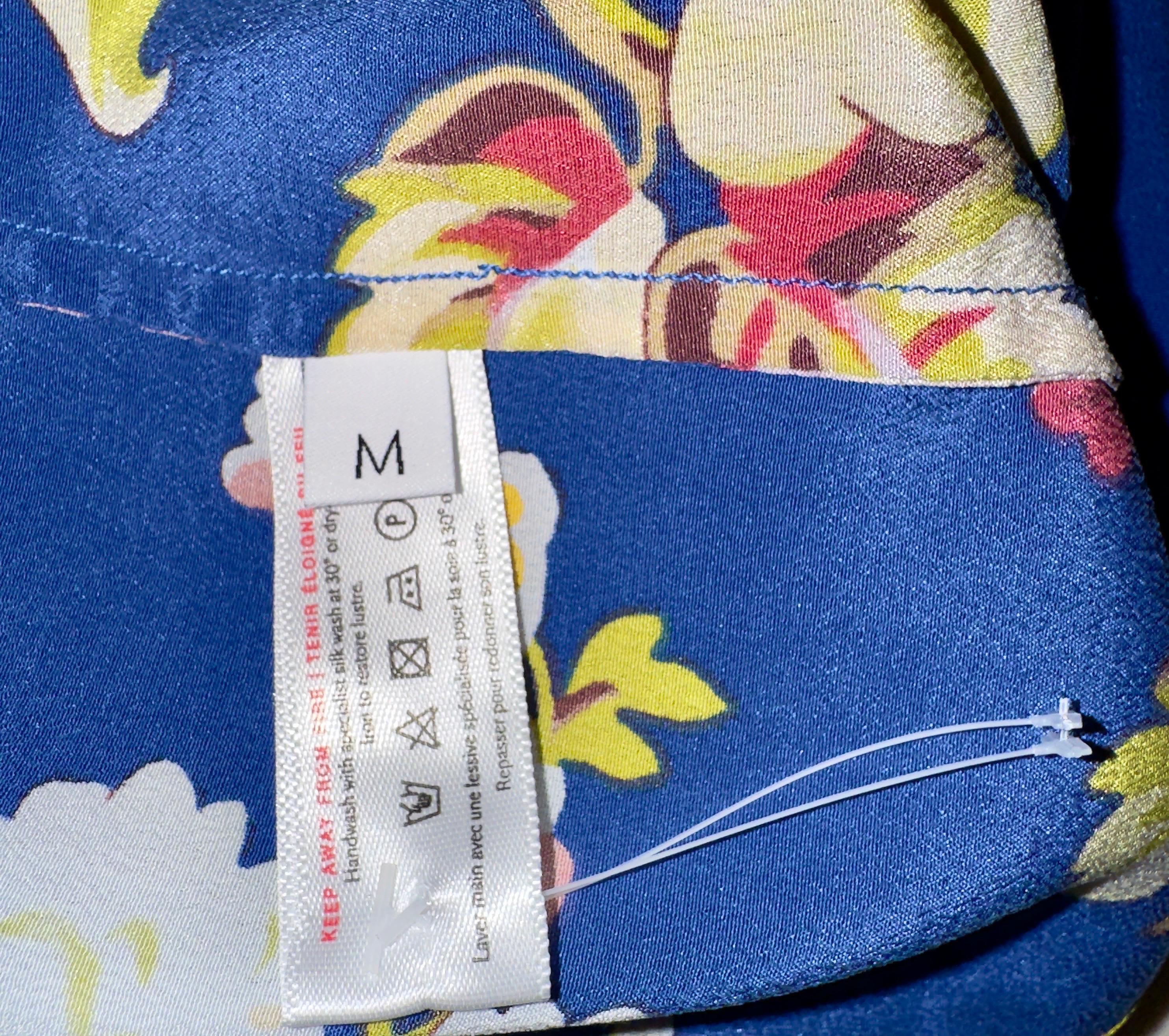 NEW Olivia Von Halle Seidenblumendruck Hose Freizeit Lounge Sommer Anzug M im Zustand „Hervorragend“ im Angebot in Switzerland, CH