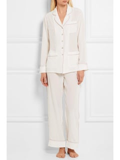 NEW Olivia Von Halle Pure Silk Lounge Home Sleep Wear Suit 2 PCS XS