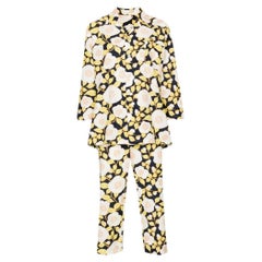 NEW Olivia Von Halle Silk Voile Floral Print Pants Leisure Lounge Summer Suit XS