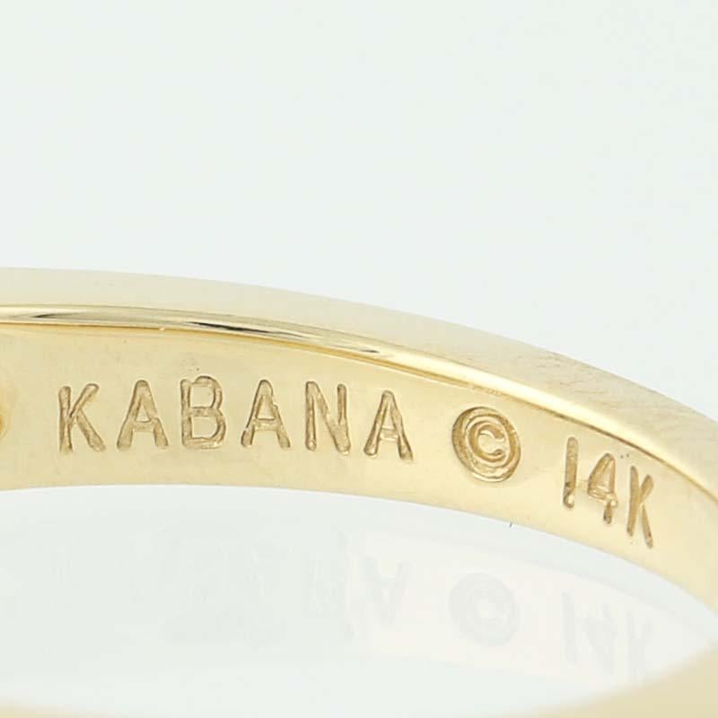 Opal and Diamond Kabana Ring, 14 Karat Yellow Gold Contemporary Women's 1