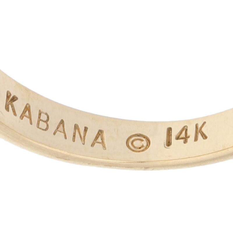 Opal and Diamond Kabana Ring, 14 Karat Yellow Gold Women's In New Condition In Greensboro, NC
