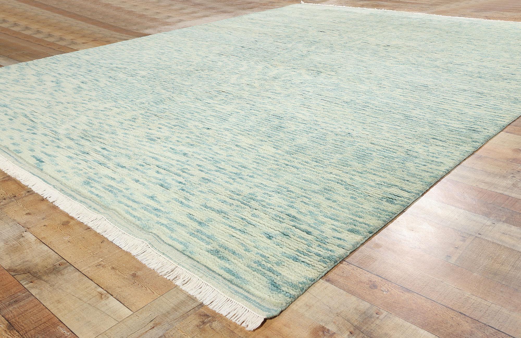 Contemporary New Organic Modern Biophilic Moroccan Rug For Sale