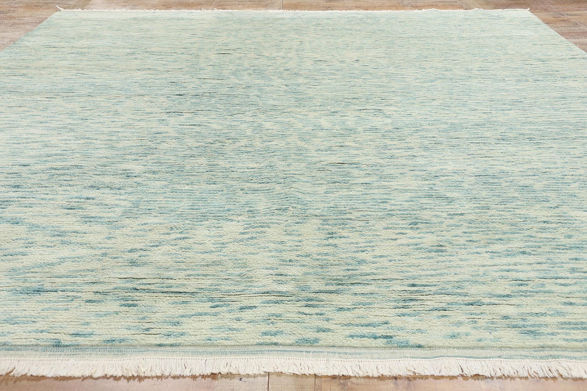 Wool New Organic Modern Biophilic Moroccan Rug For Sale