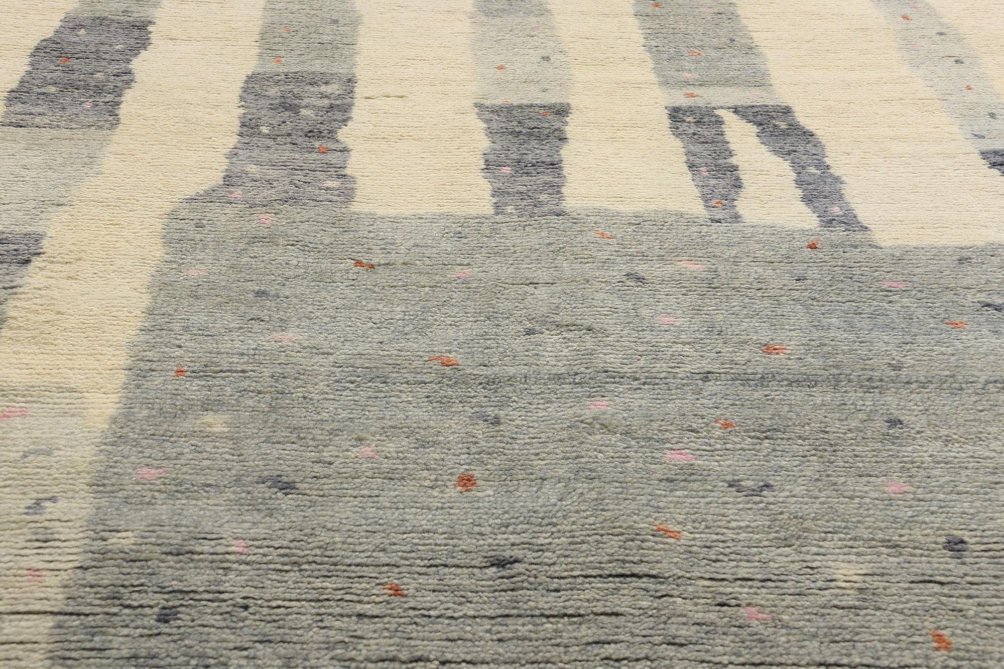 New Organic Modern Brutalist Moroccan Carpet with Contemporary Style (Handgeknüpft) im Angebot