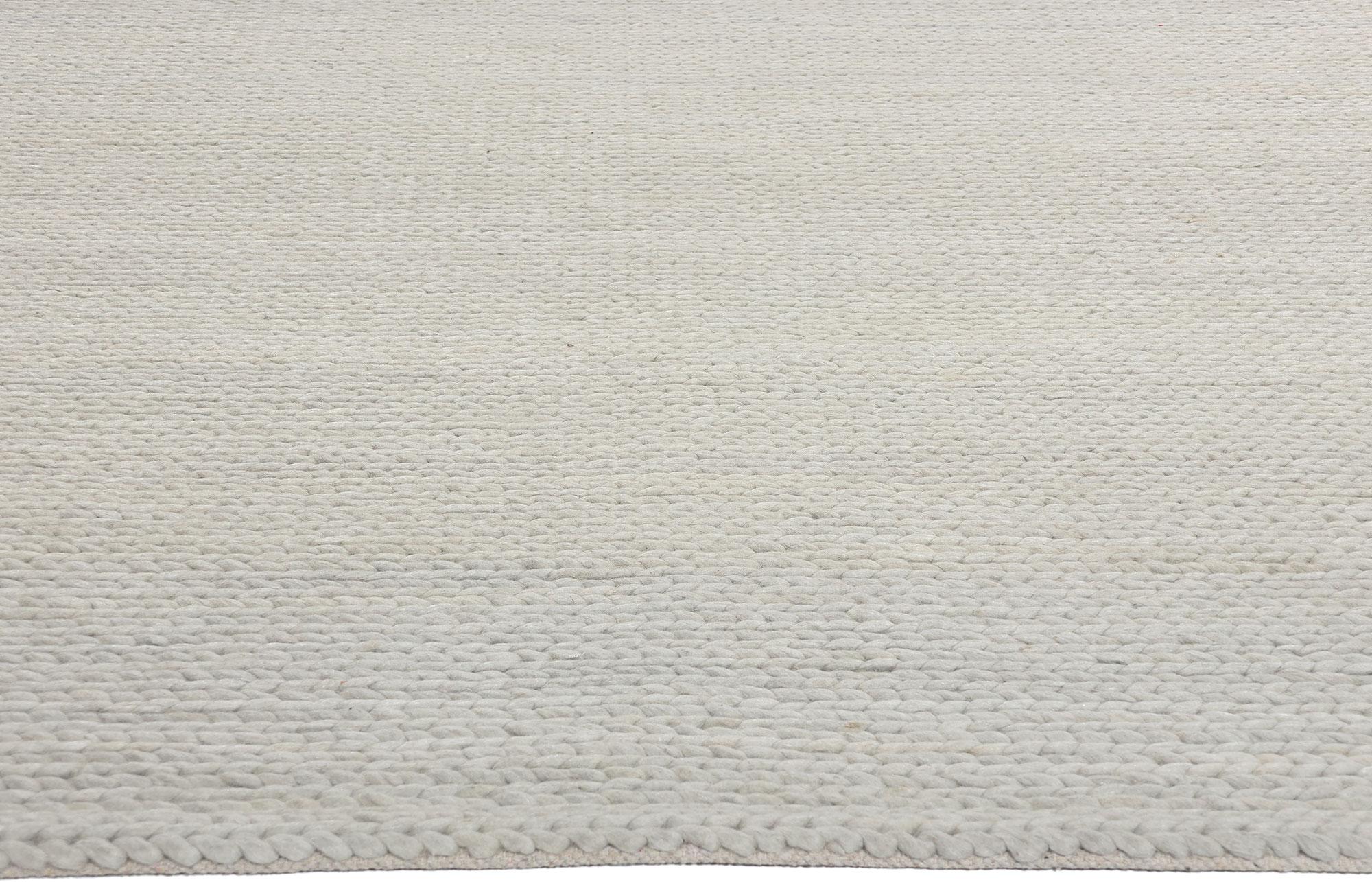 Hand-Woven New Organic Modern Contemporary Area Rug For Sale