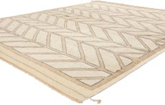 New Organic Tappeto marocchino moderno a spina di pesce del deserto, 08'01 x 10'01