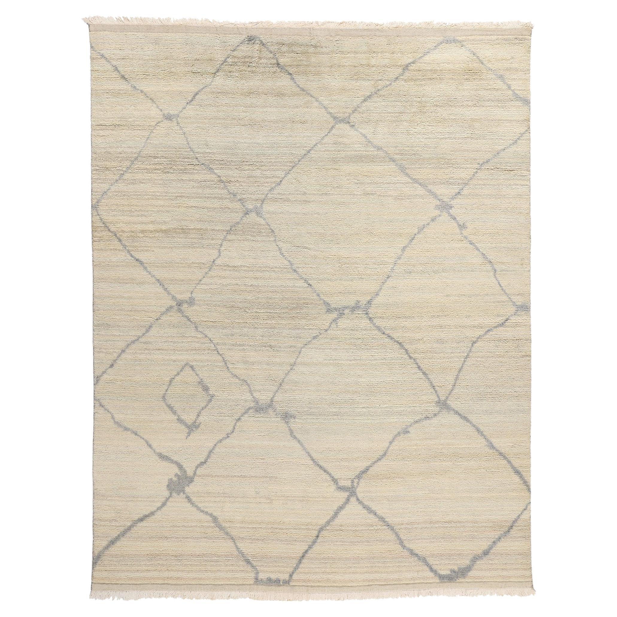 New Organic Modern Desert Mist Moroccan Rug