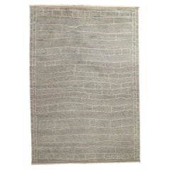 Neuer organischer, moderner grauer, marokkanischer Bauhaus-Teppich in Grau, 10'02 x 14'06