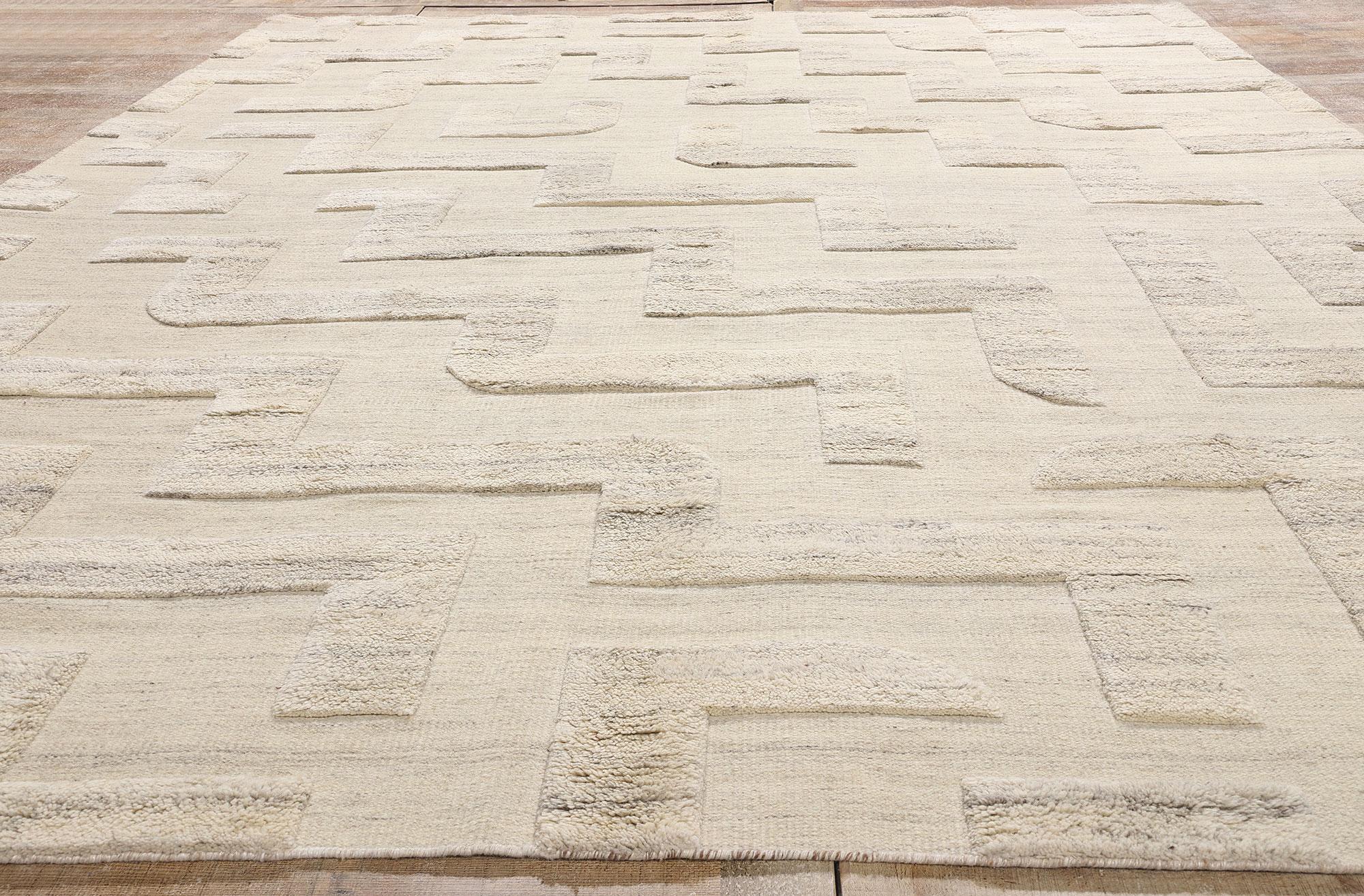 New Organic Modern High-Low Carpet with Minimalist Style For Sale 6