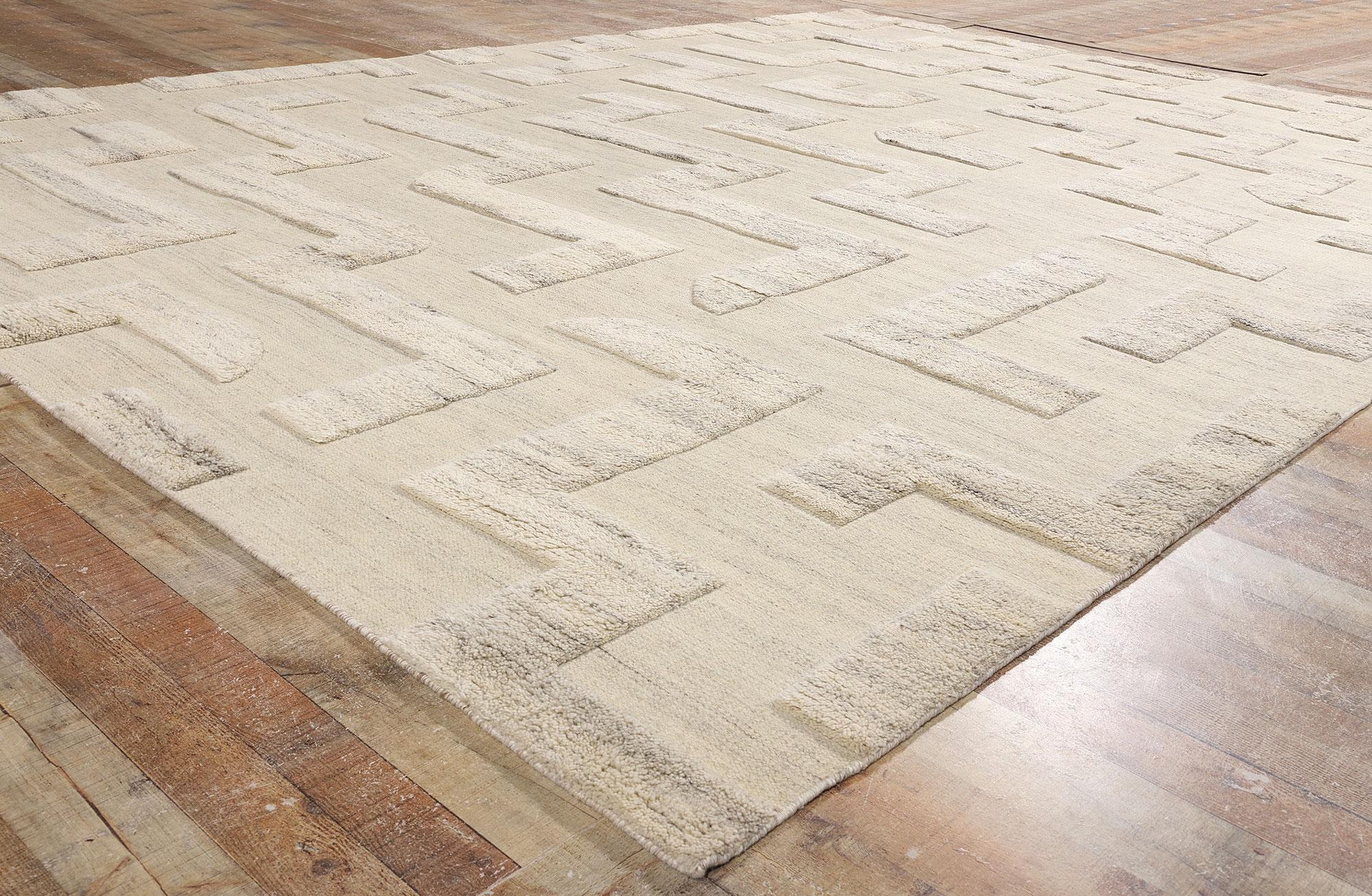 New Organic Modern High-Low Carpet with Minimalist Style For Sale 5