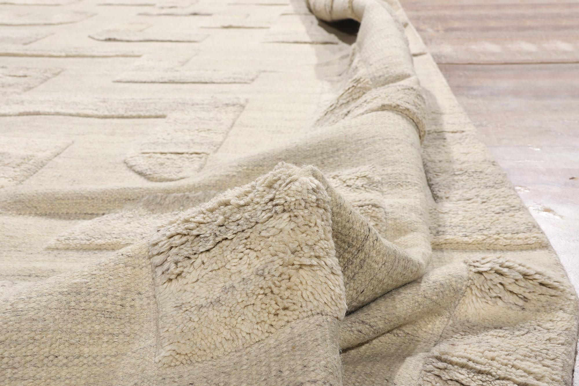 New Organic Modern High-Low Carpet with Minimalist Style For Sale 1