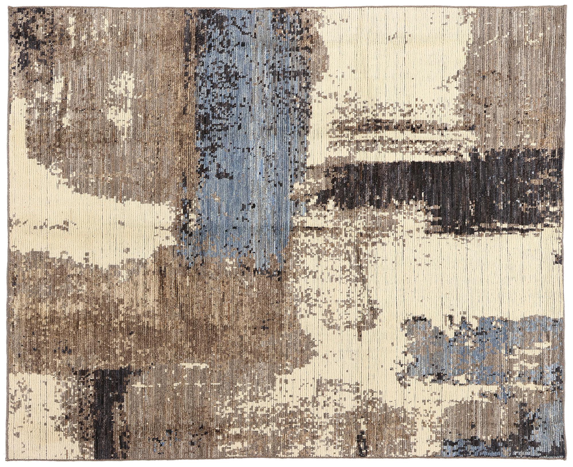 New Organic Modern Moroccan Carpet with Transitional Style en vente 2