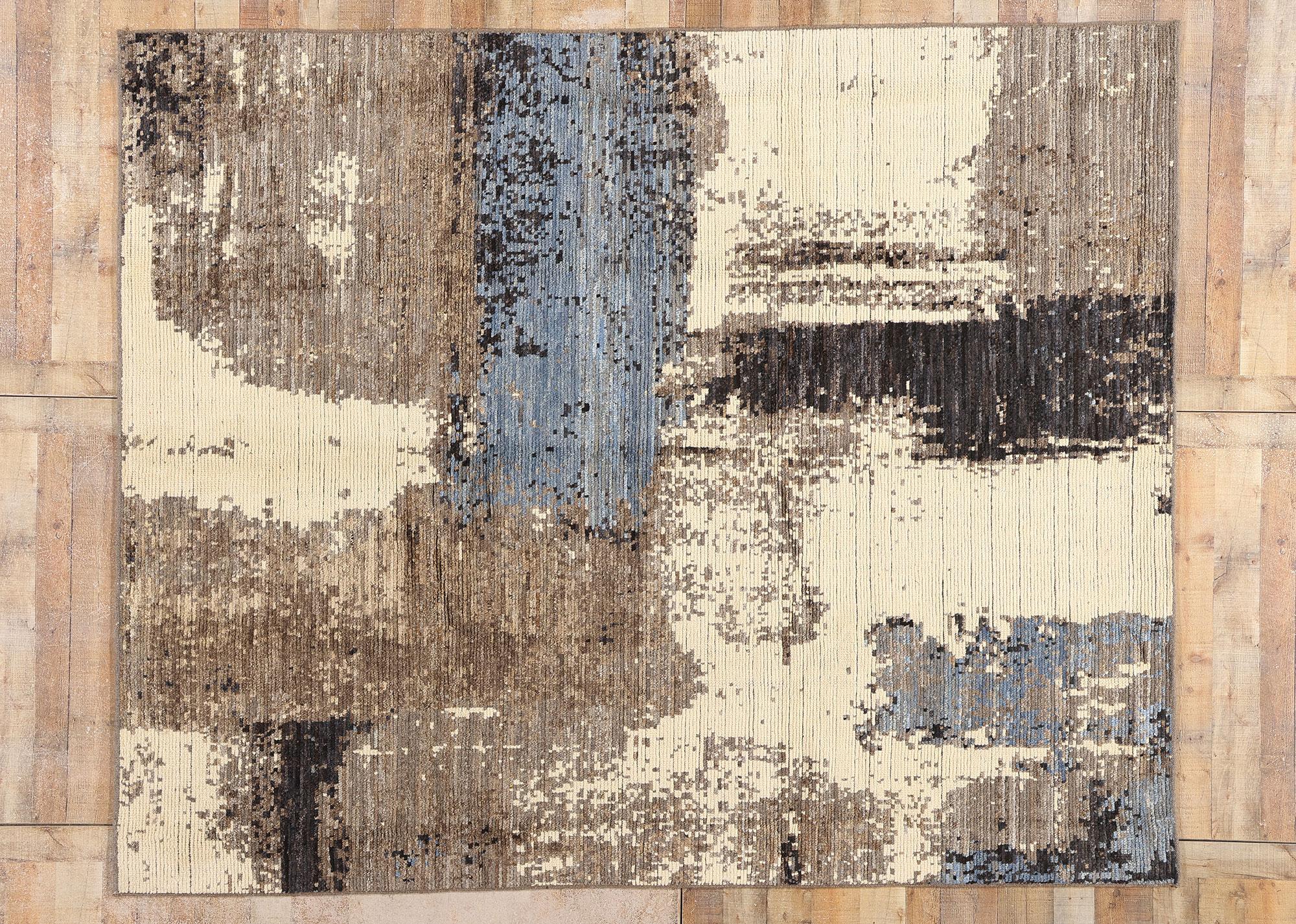 New Organic Modern Moroccan Carpet with Transitional Style en vente 1
