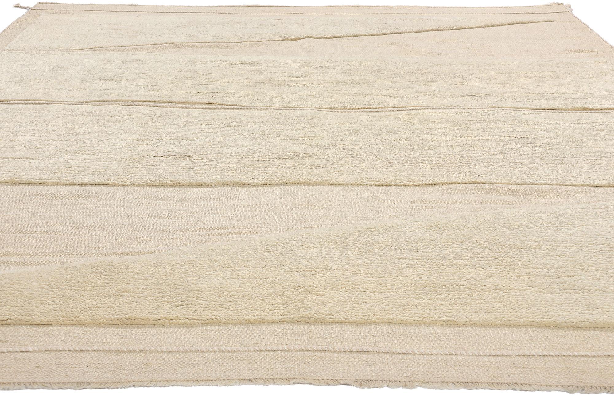 Indian New Organic Modern Moroccan High-Low Textured Carpet, 08'02 x 09'10 For Sale