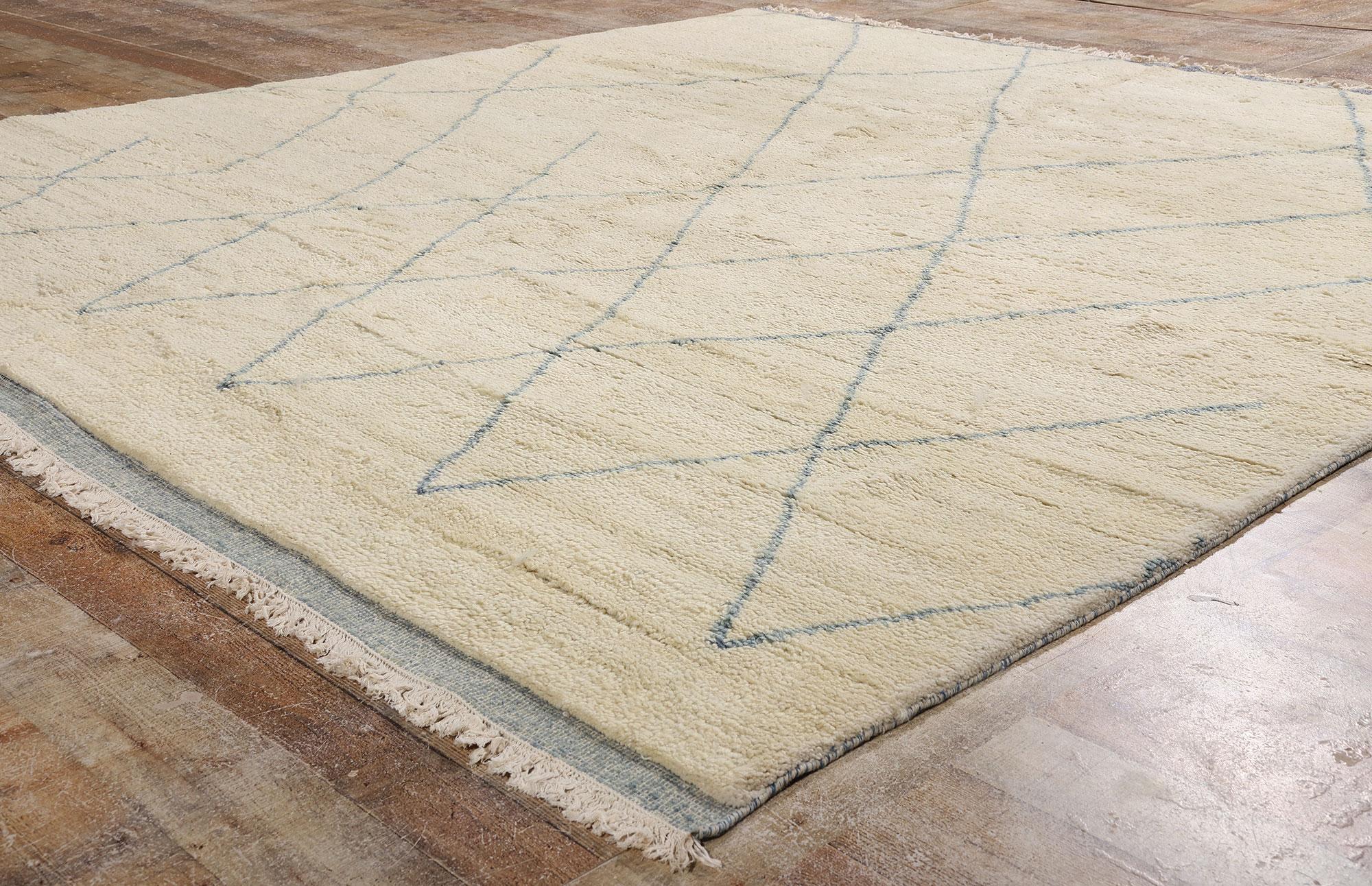 Zeitgenössischer zeitgenössischer Teppich im marokkanischen Stil mit gemütlichen Hygge-Getränken im Angebot 4