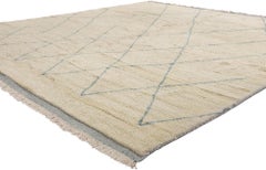 Nuovo tappeto marocchino organico moderno con stile minimalista