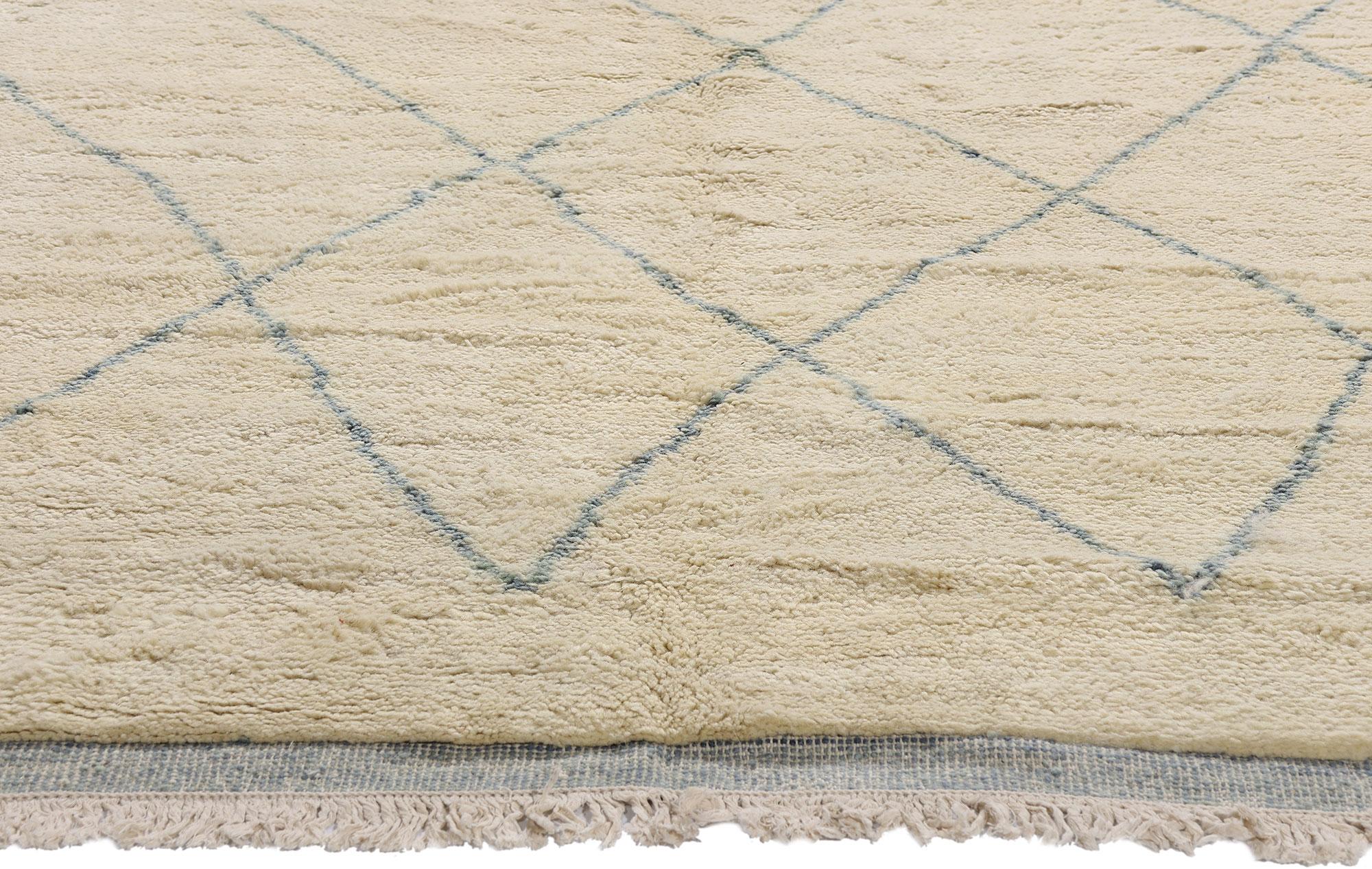 Zeitgenössischer zeitgenössischer Teppich im marokkanischen Stil mit gemütlichen Hygge-Getränken im Zustand „Neu“ im Angebot in Dallas, TX