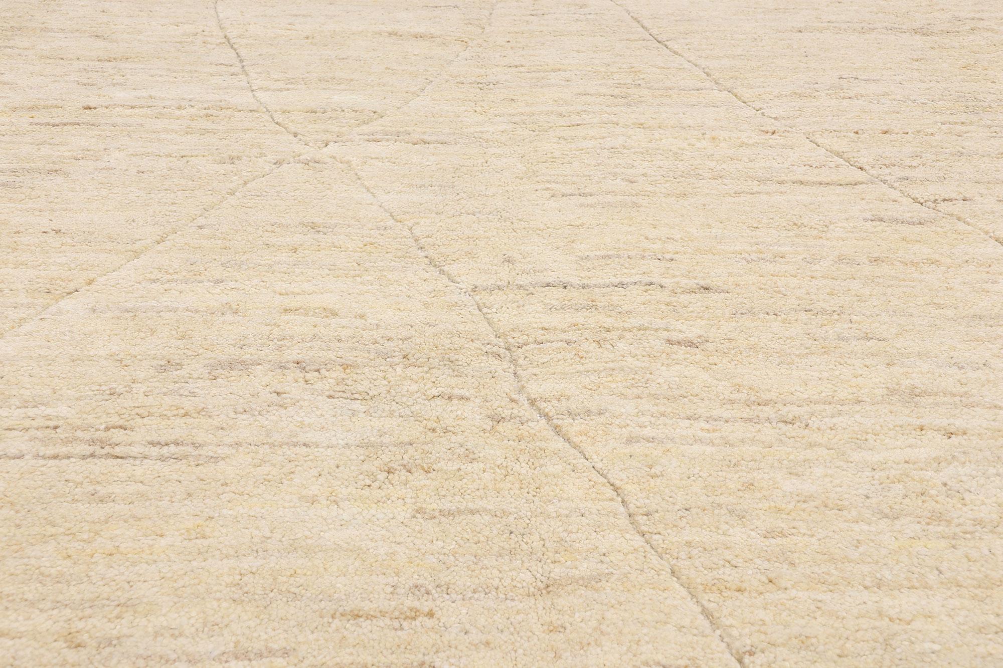 New Organic Modern Moroccan Textured Carpet with Minimalist Style For Sale 1