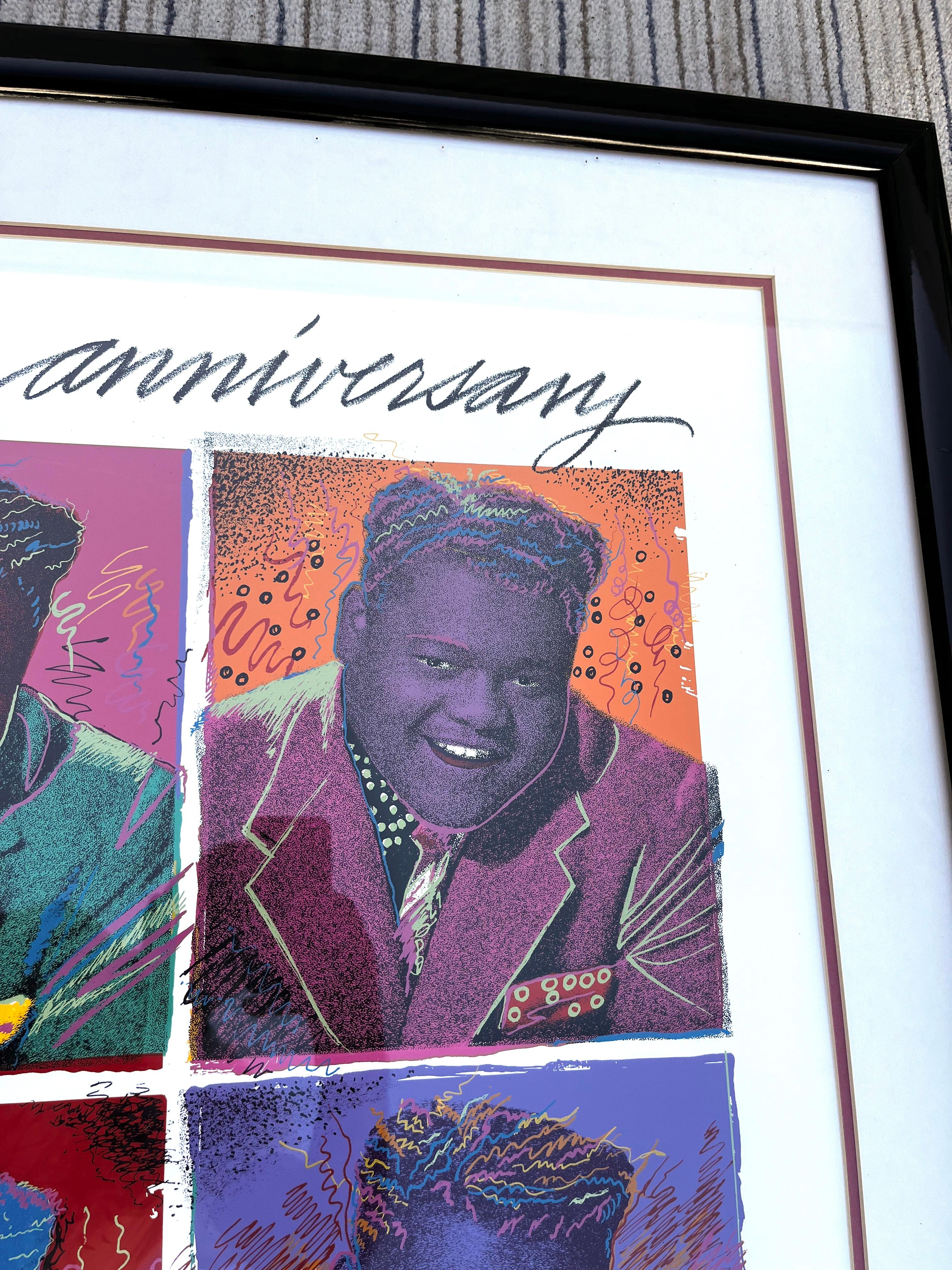 Post-Modern New Orleans 1989 Jazz Festival 20th Anniversary Fats Domino Original Poster For Sale
