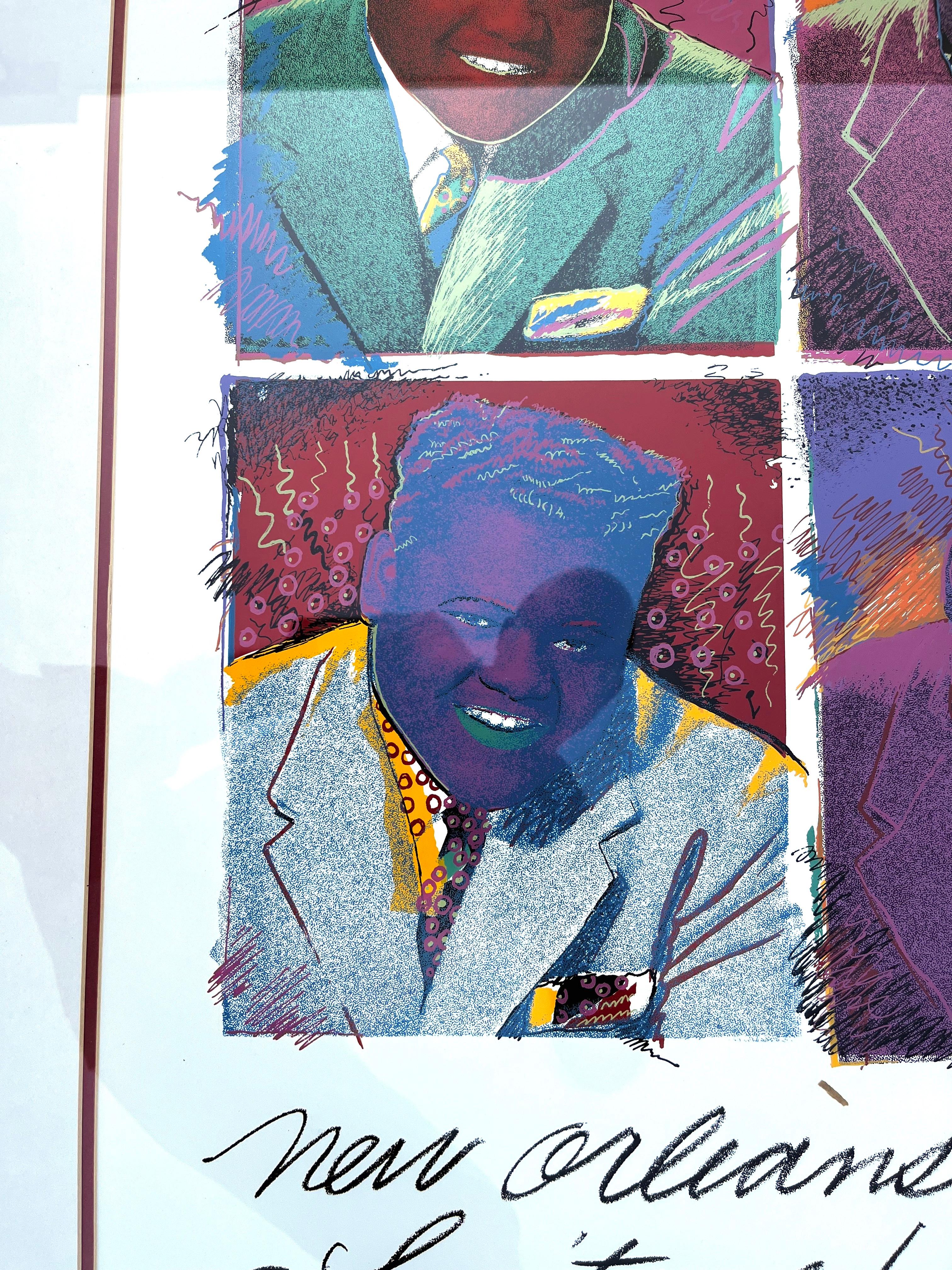 Papier Affiche originale du 20e anniversaire du Festival du jazz de la Nouvelle-Orléans, Fats Domino, 1989 en vente