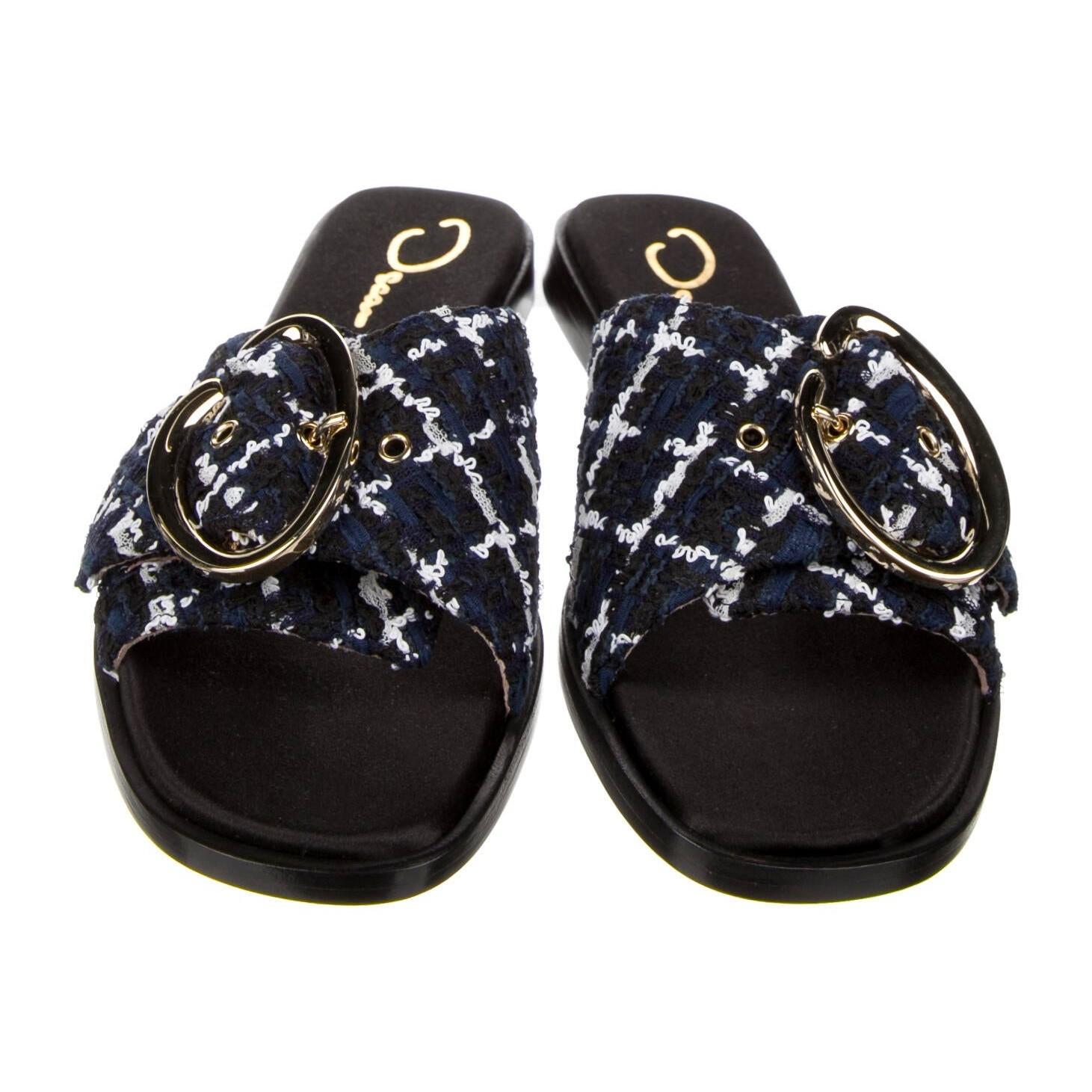 New Oscar De La Renta 2019 Sandali Flats Slides Sz 36 $1275 in vendita 2