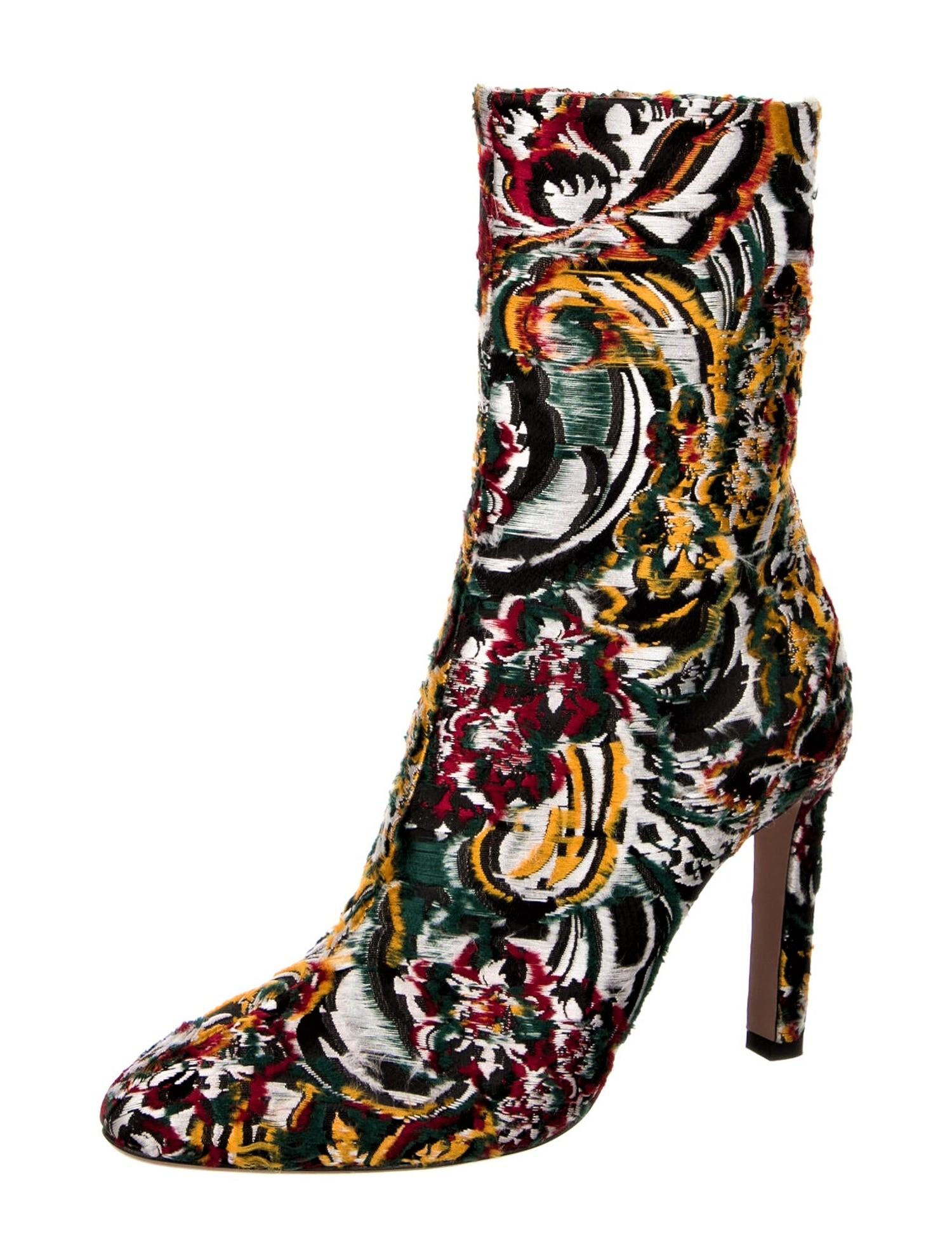 Women's New Oscar De La Renta 2019 Kendall Jenner Laura Dern Booties Boots Sz 38 $1525