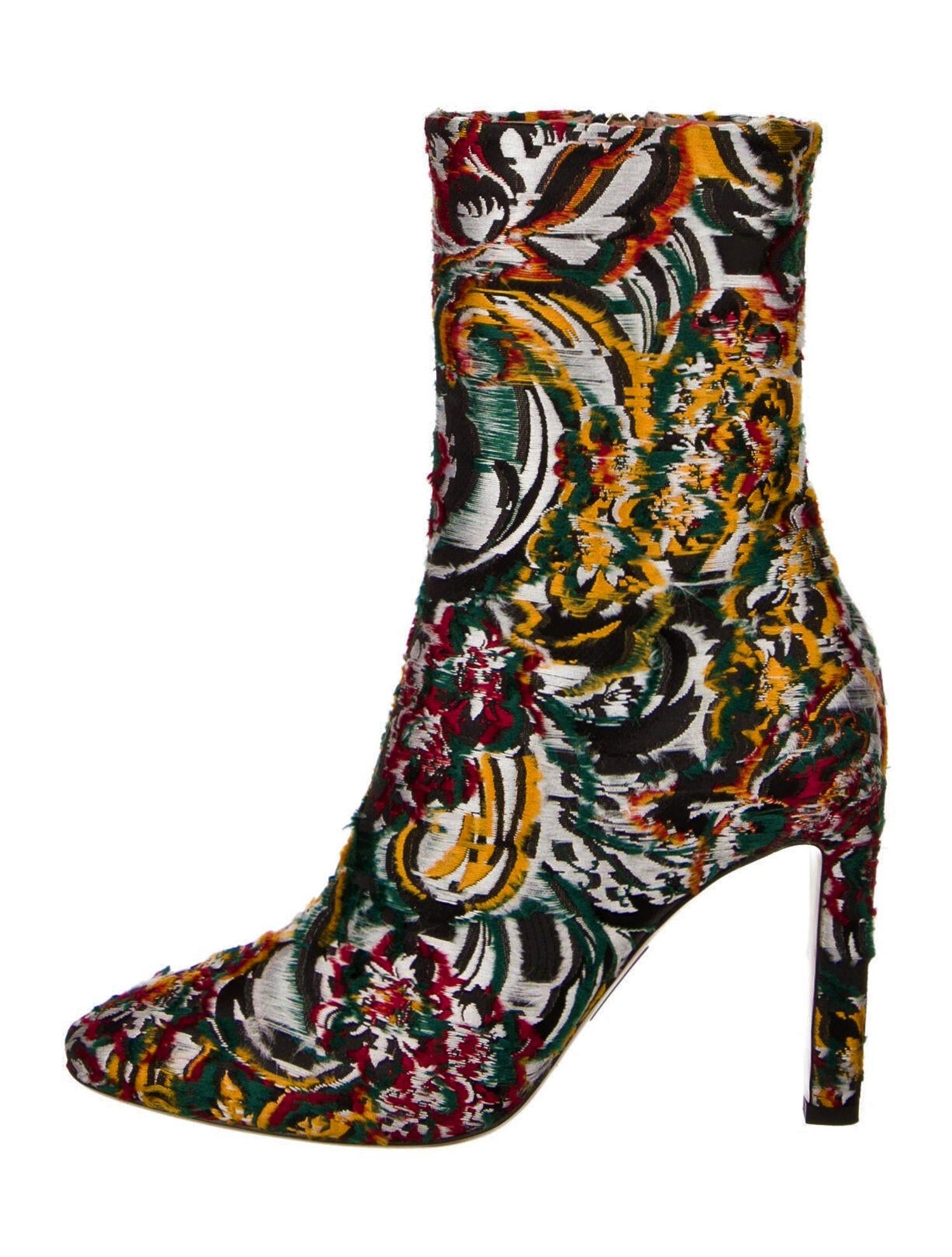 New Oscar De La Renta 2019 Kendall Jenner Laura Dern Booties Boots Sz 38 $1525 2