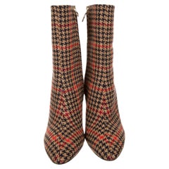 Nuovo Oscar De La Renta Autunno 2019 Kendall Jenner Plaid Booties Stivali Taglia 39 $1525