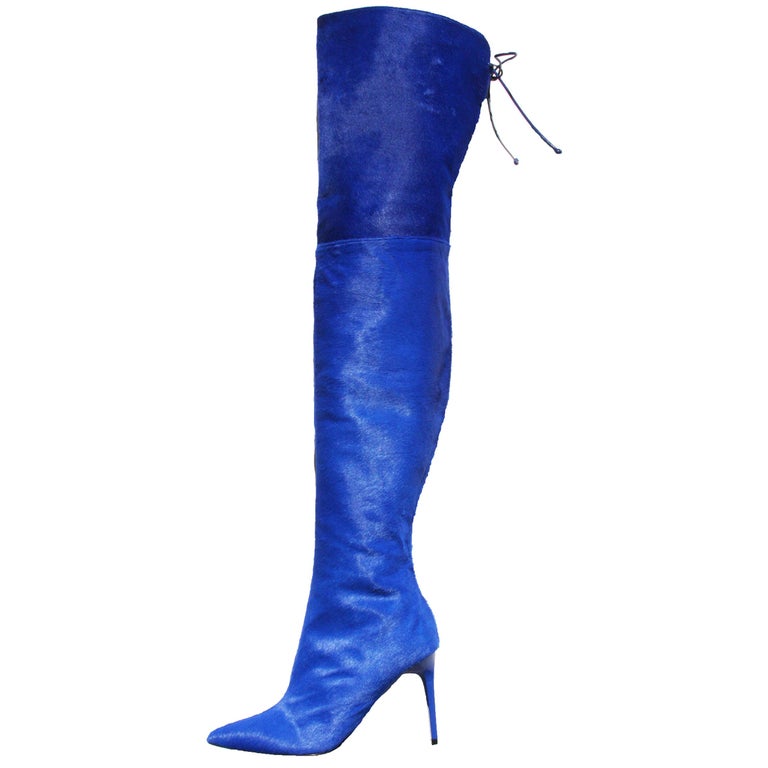 Stab Billion Encommium New Oscar De La Renta Runway F/W 2017 Blue Calf Hair Over the Knee Boots 38 US 8 For Sale at 1stDibs | oscar de la renta boots Stab Billion Encommium New Oscar De La Renta Runway F/W 2017 Blue Calf Hair Over the Knee Boots 38 US 8 For Sale at 1stDibs | oscar de la renta boots