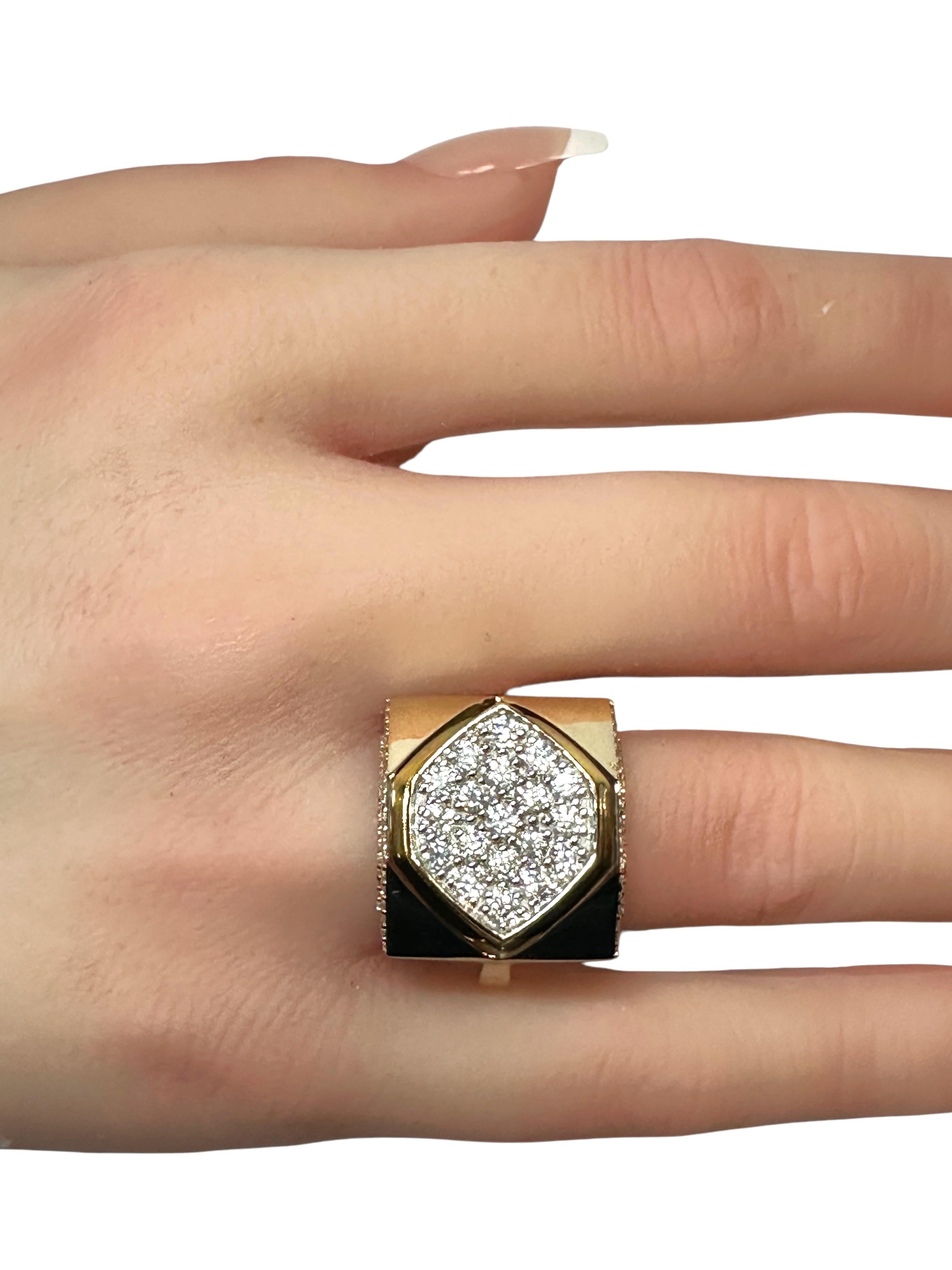 Oscar Friedman, bague neuve avec étiquette en or 14 carats et diamant 1,55 carat avec évaluation 5
