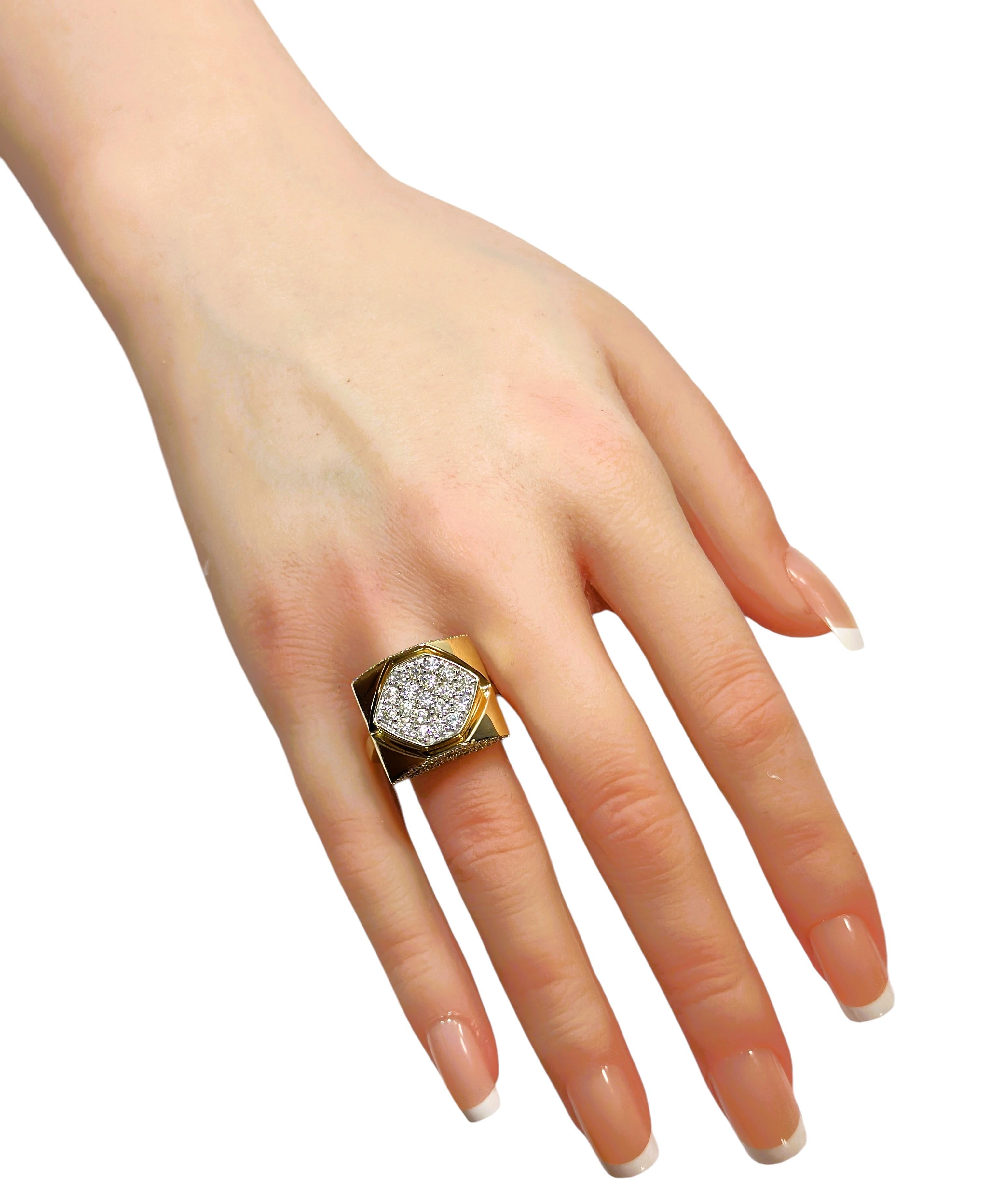 Oscar Friedman, bague neuve avec étiquette en or 14 carats et diamant 1,55 carat avec évaluation Neuf à Eagan, MN